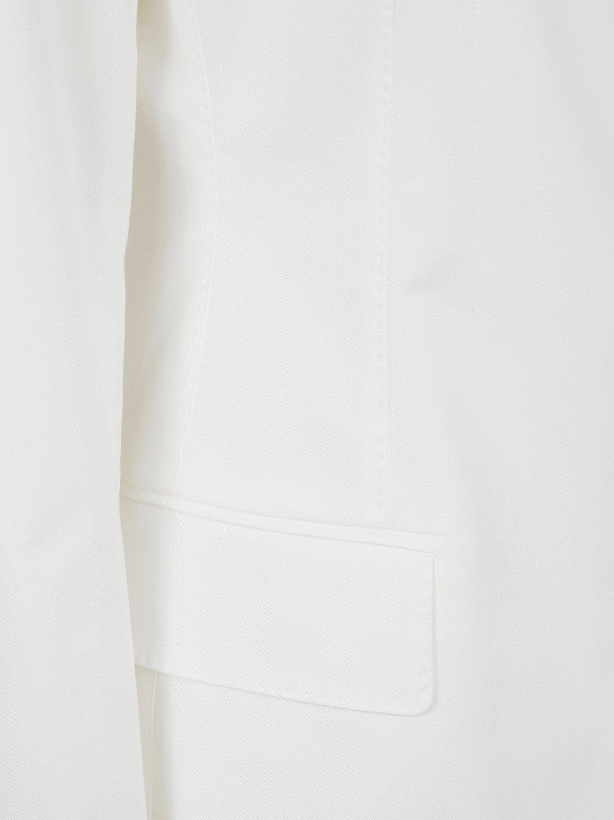 Max Mara Yuppy Single-breasted Long-sleeved Blazer In White