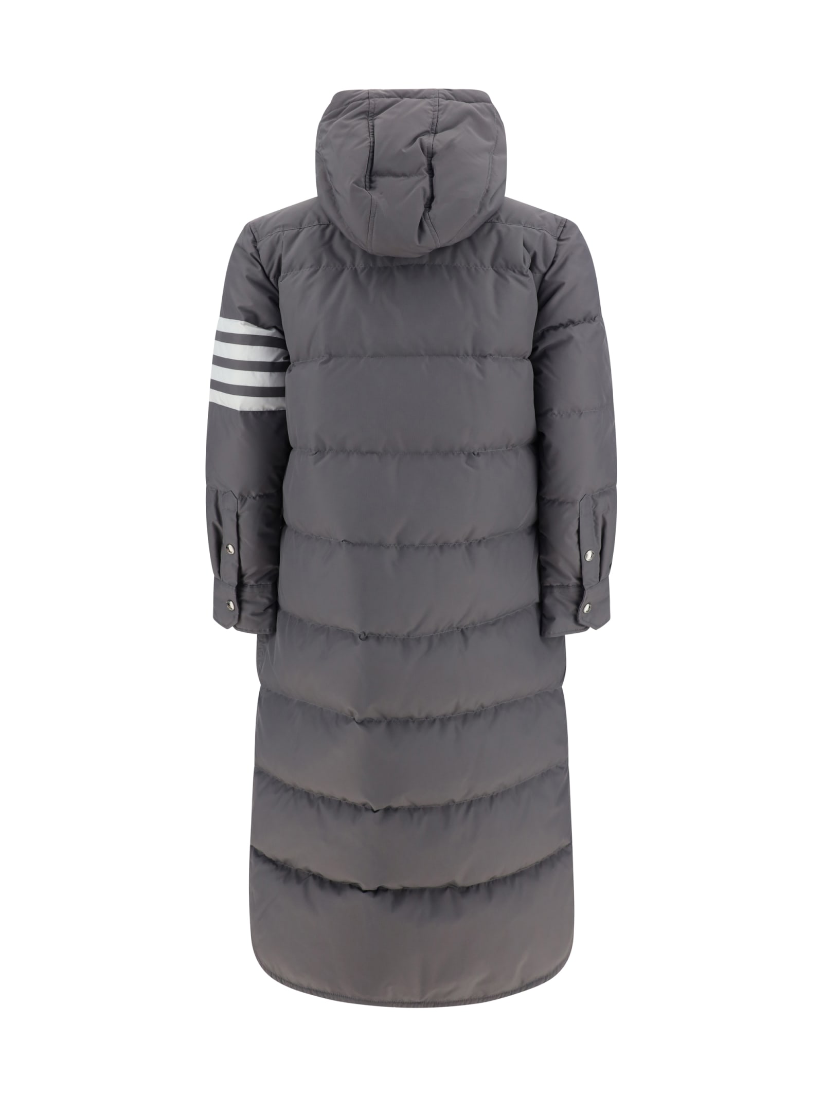 Shop Thom Browne Oversized Down Jacket In Grey