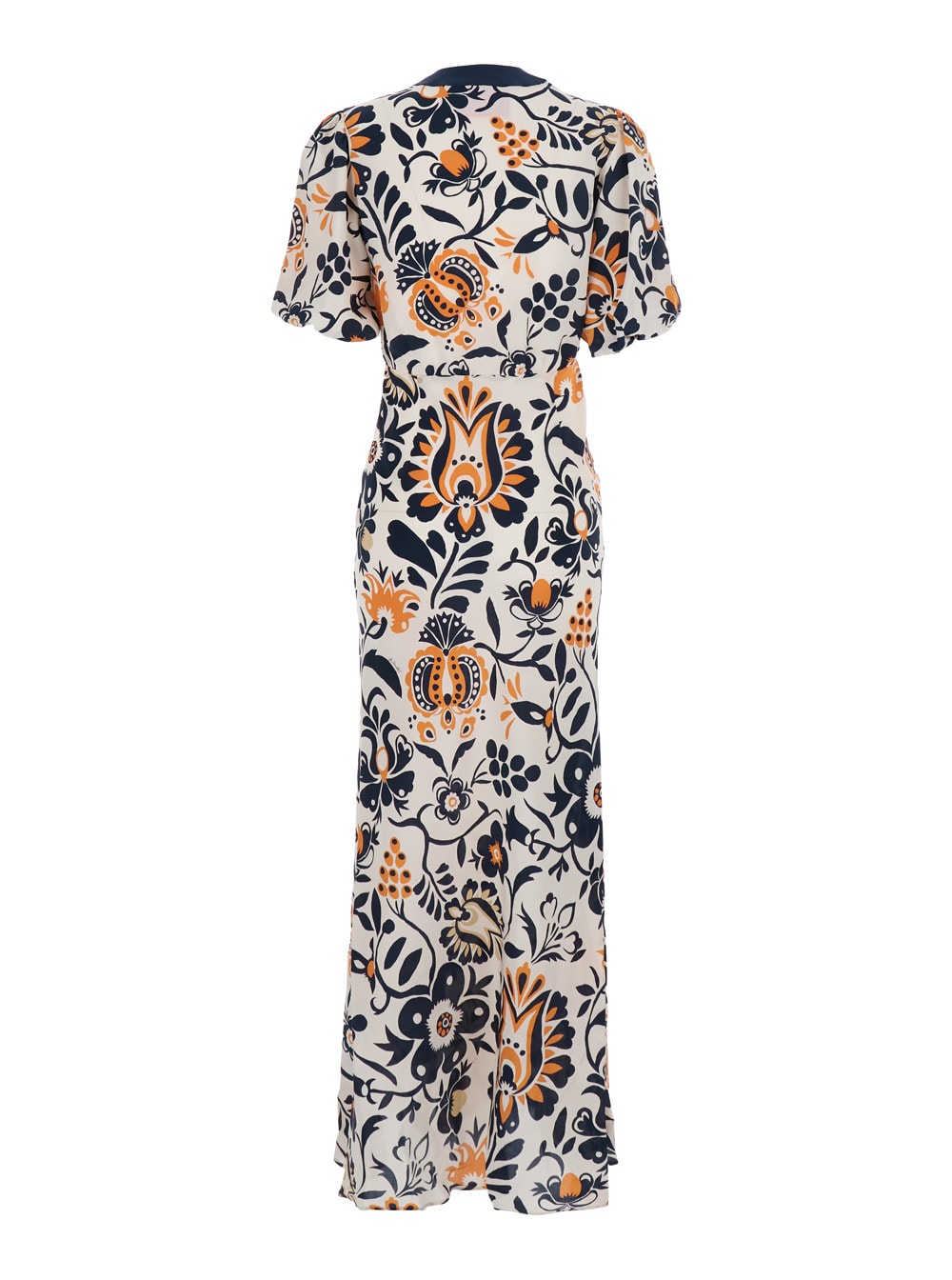La Doublej Marlene Printed Silk-crepe Maxi Dress In Multi