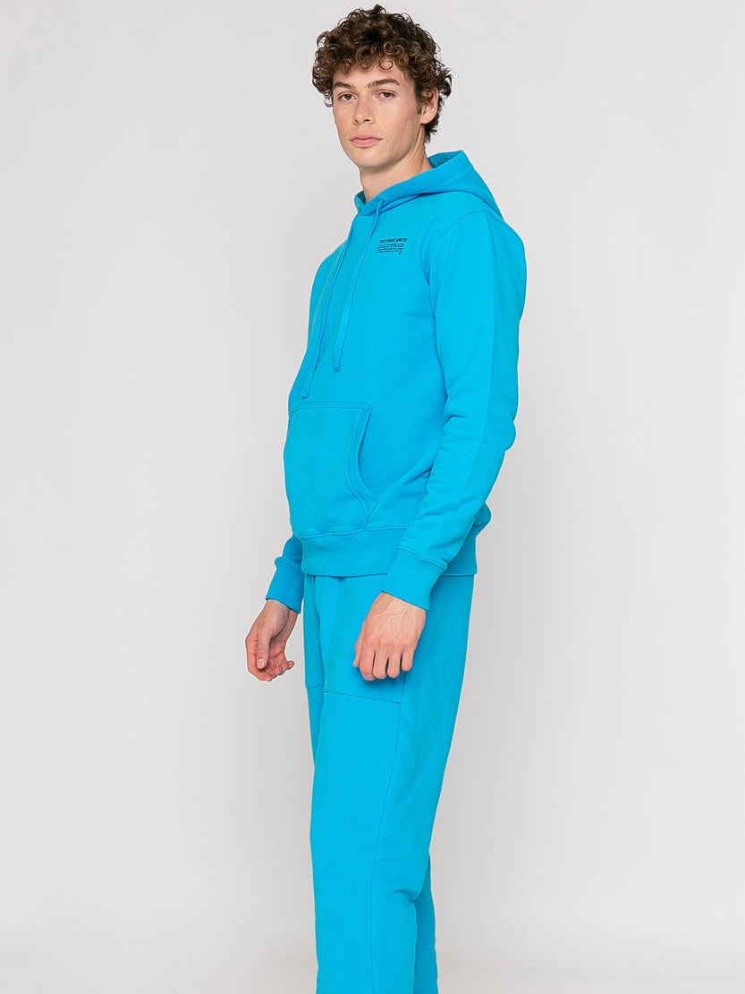 Shop Mc2 Saint Barth Turquoise Hoodie Pantone Special Edition In Blue