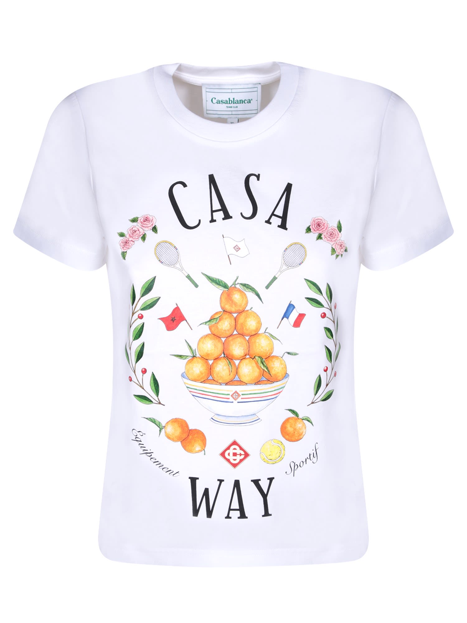 Shop Casablanca Casa Way White T-shirt