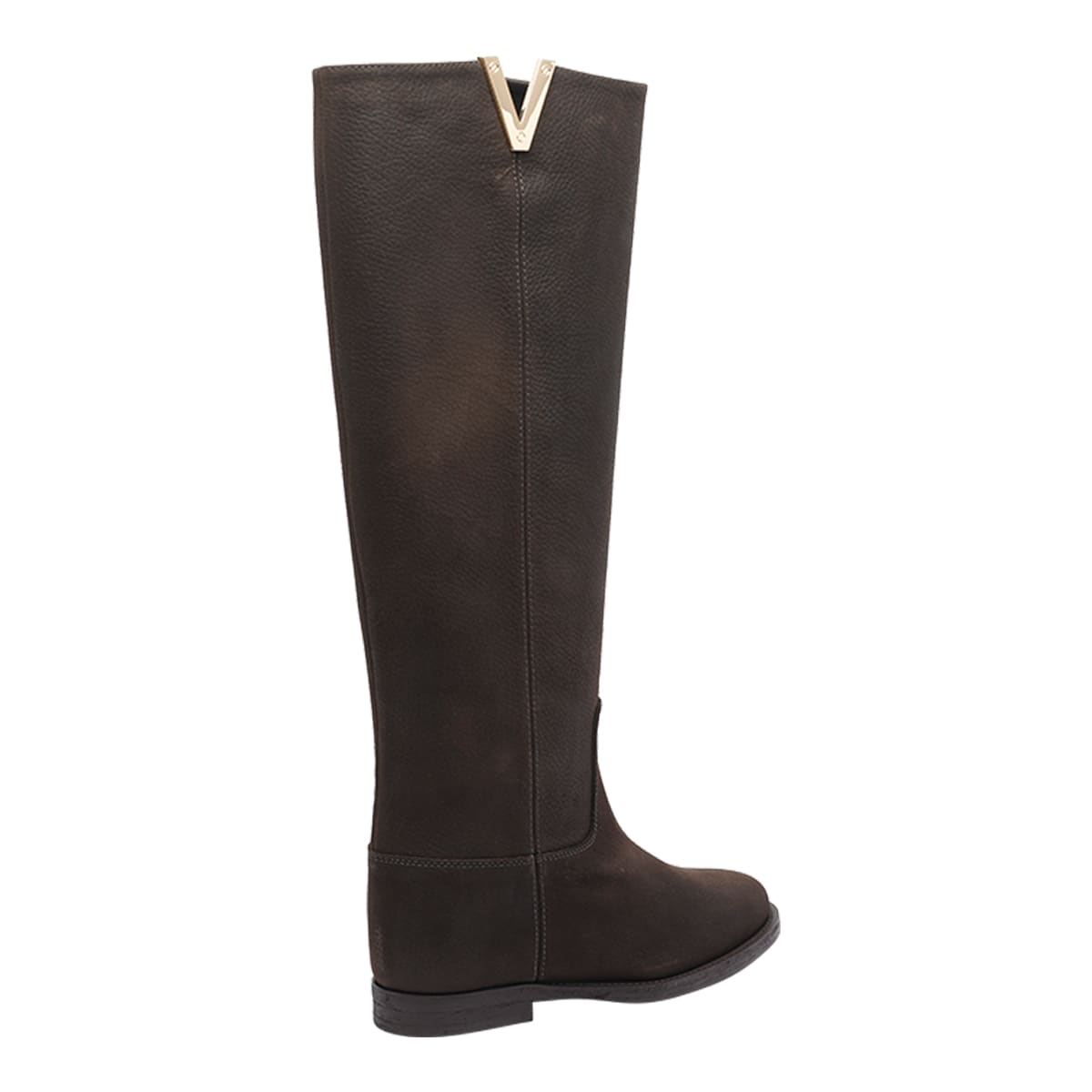 Via Roma 15 Leather Boots In Brown