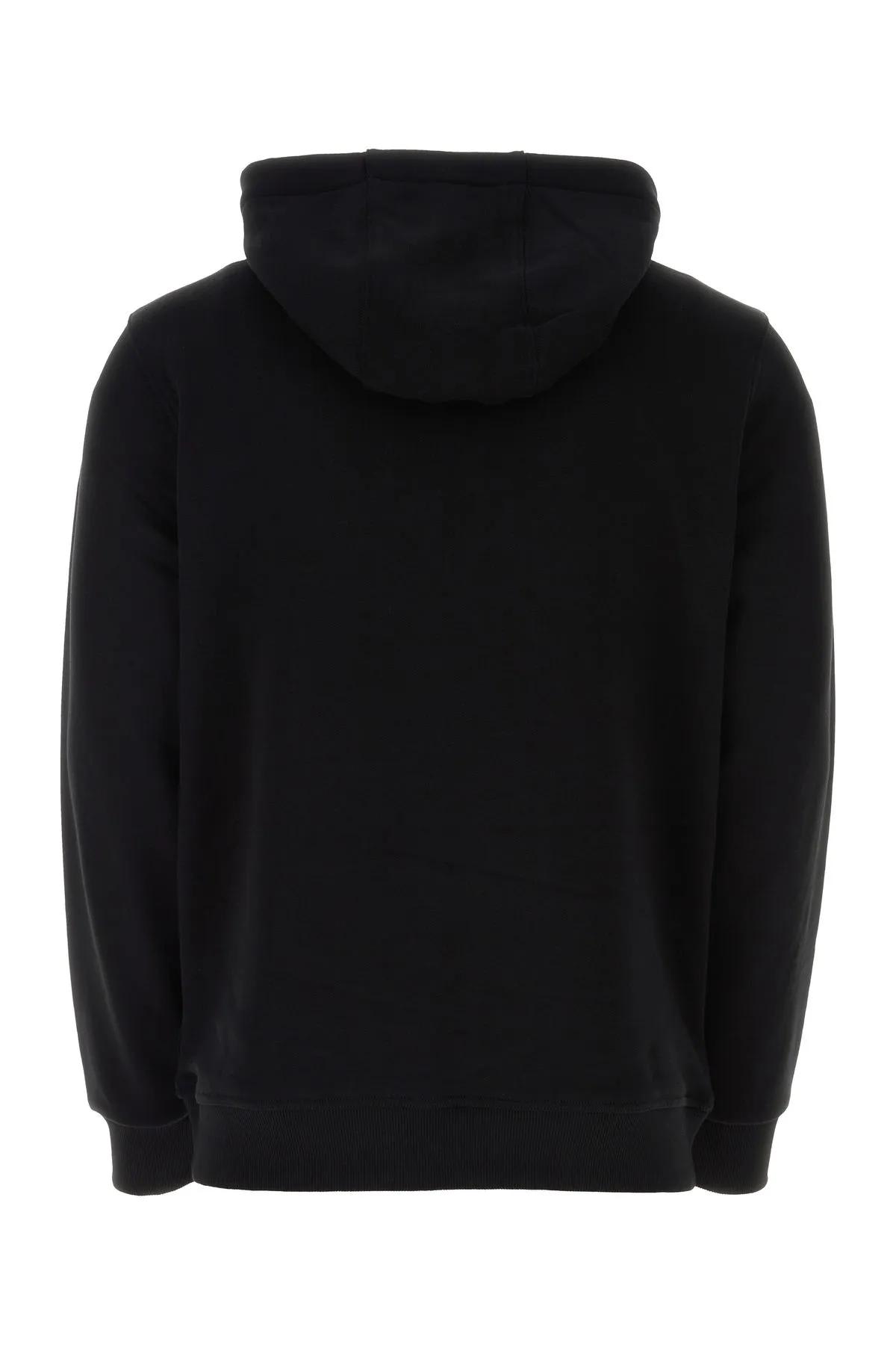 Shop Burberry Black Cotton Sweatshirt