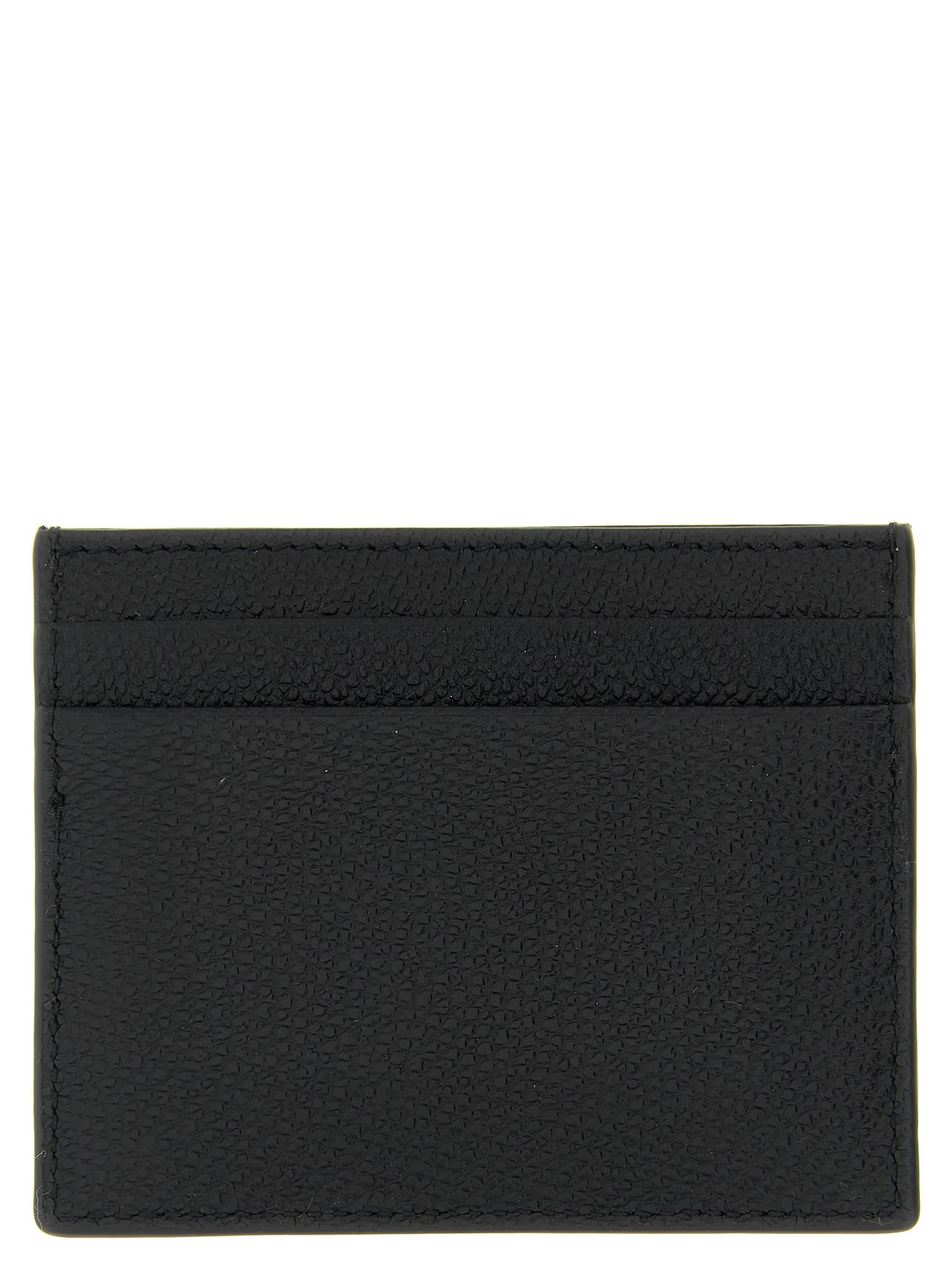 Valentino Garavani Vlogo Signature Black Credit Card Holder Women In Black