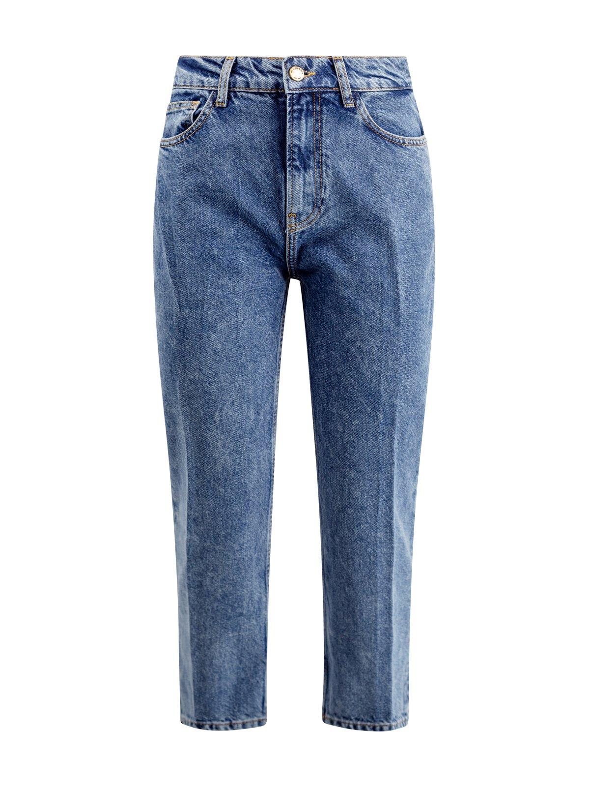 High-waist Cropped Slim-cut Jeans