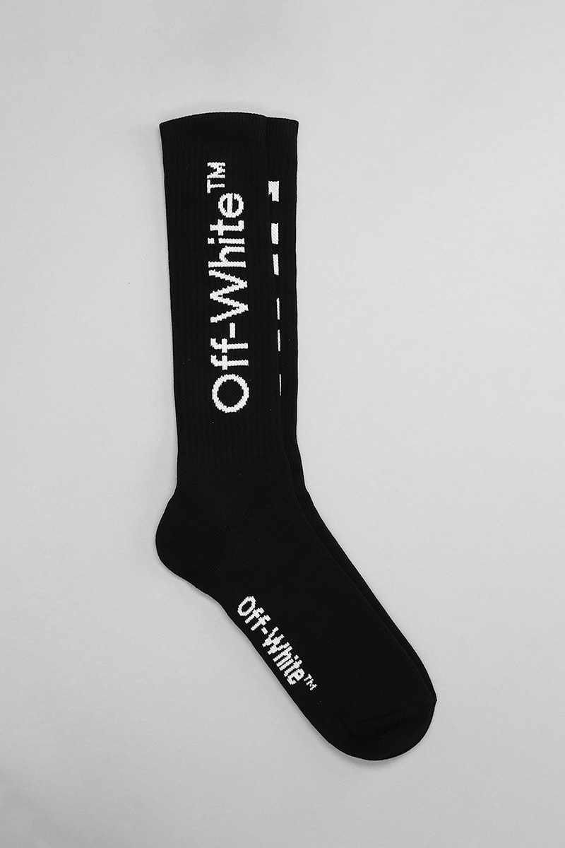 Shop Off-white Socks In Black Cotton