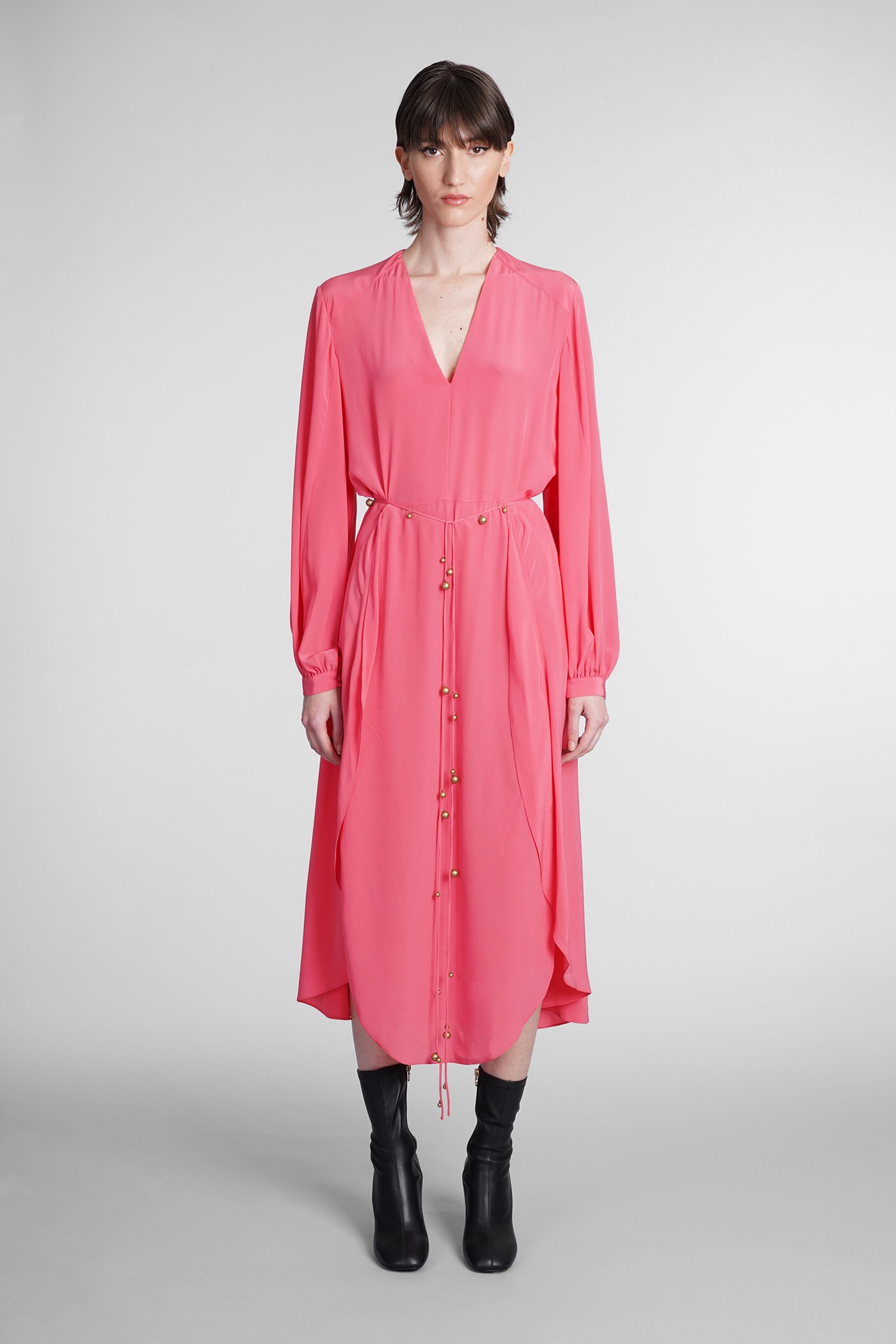 Stella McCartney Dress In Rose-pink Silk