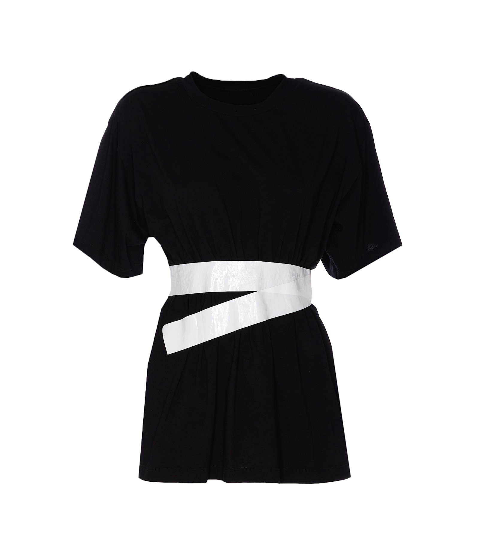 Mm6 Maison Margiela Tape-embellished T-shirt In Black