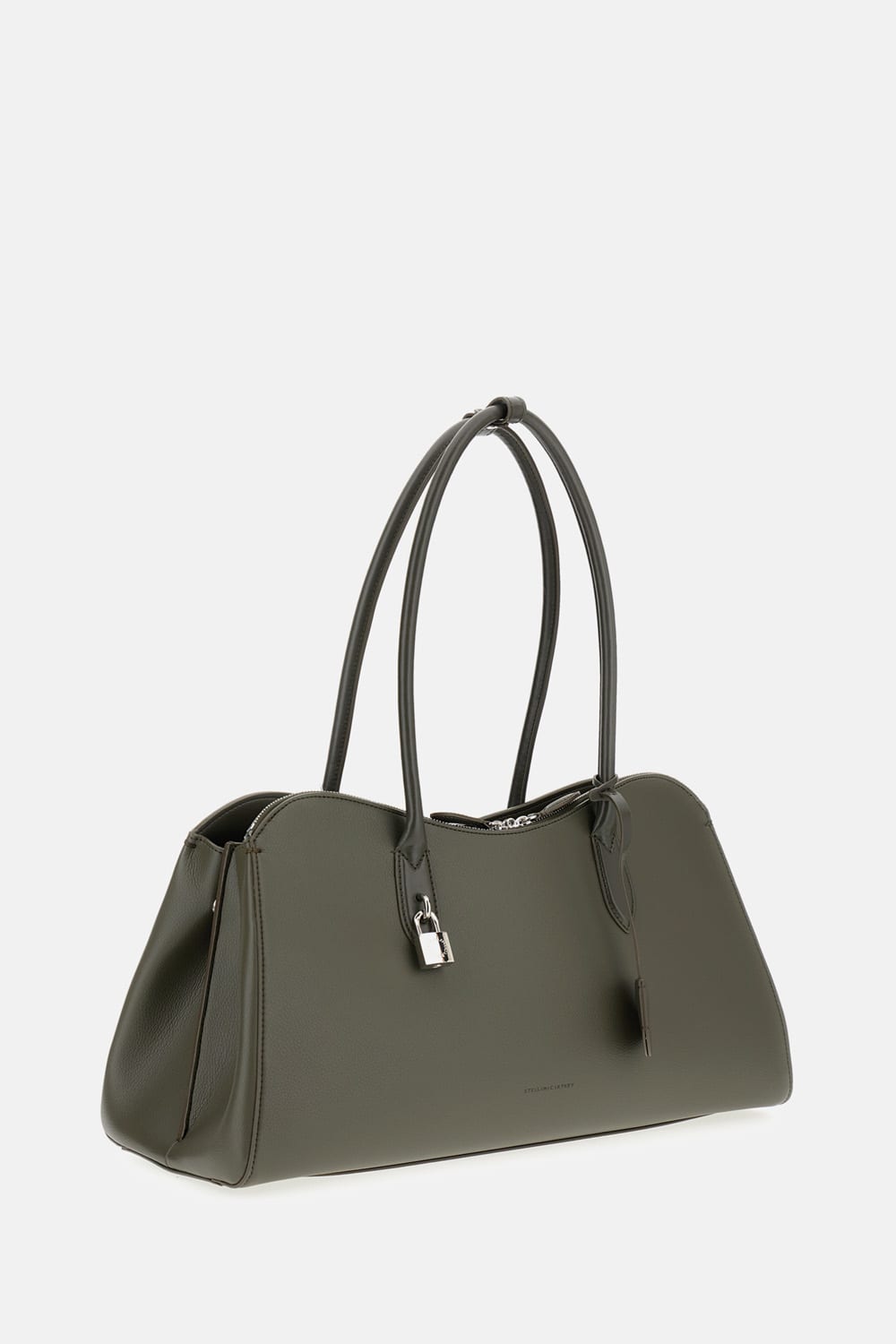 Stella Mccartney Ryder Shoulder Bag Featuring Lock Detail In Gray