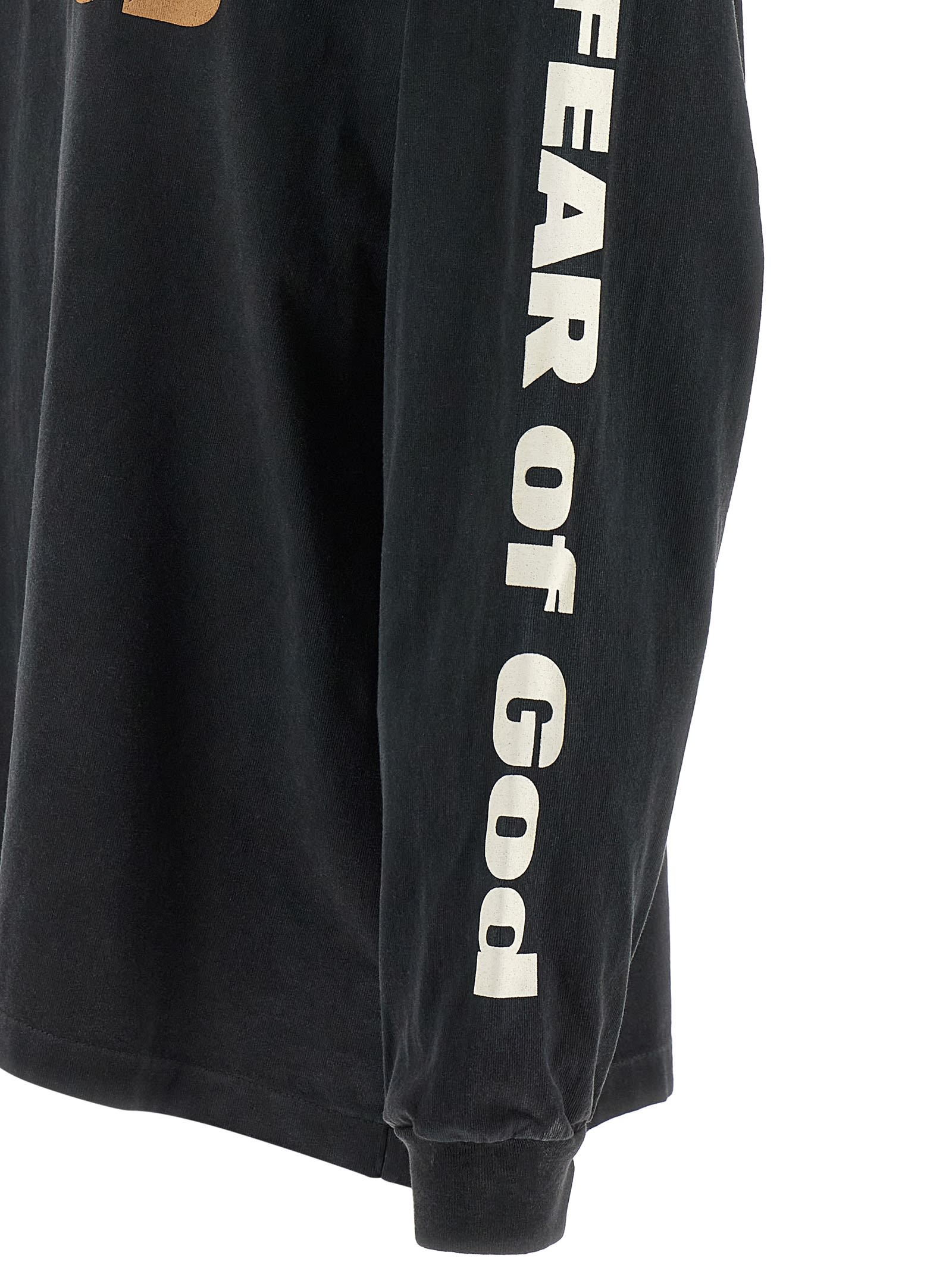 Fear Of God Logo-print Cotton-jersey T-shirt In Black