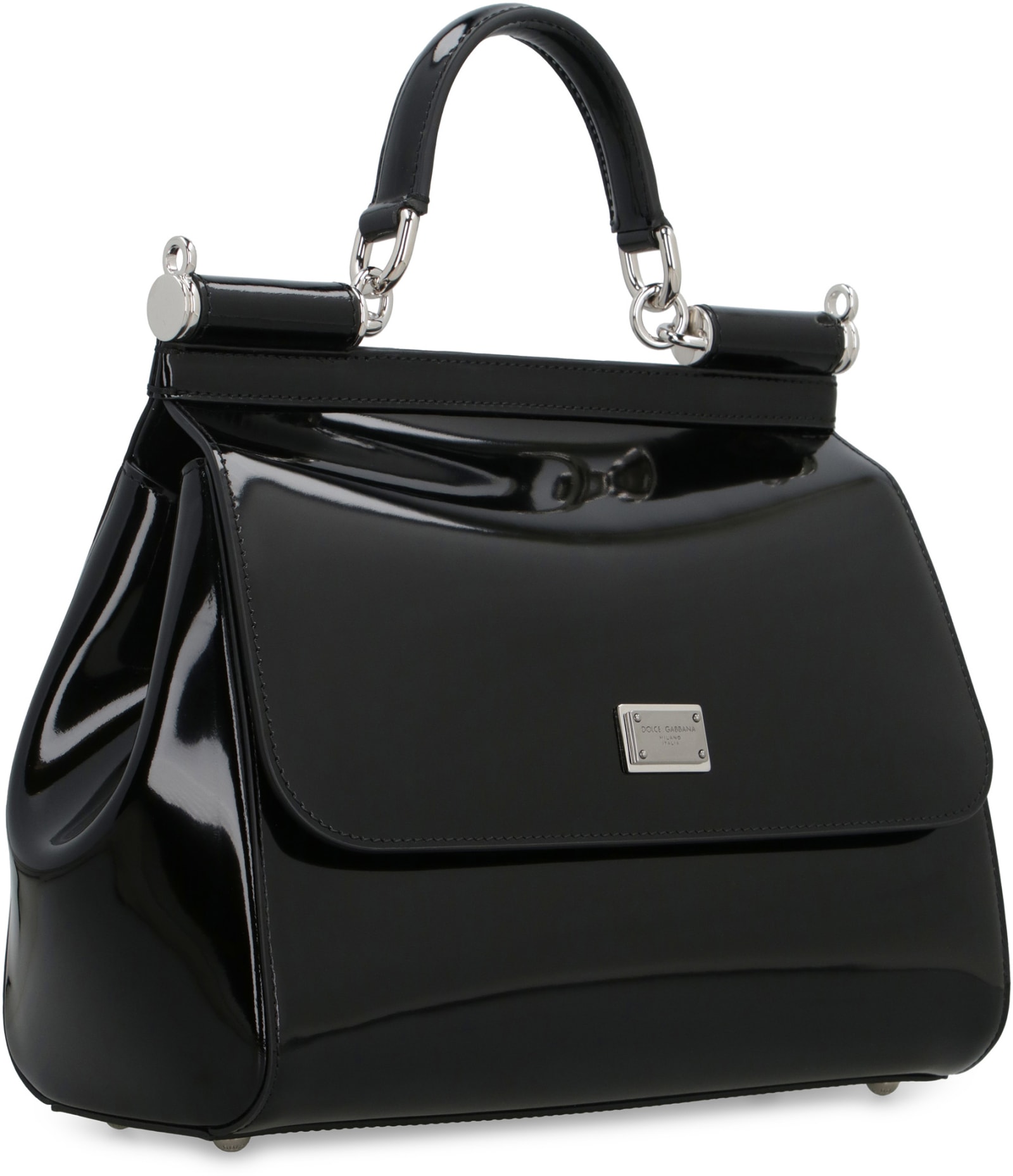 Shop Dolce & Gabbana Kim Dolce&gabbana - Sicily Leather Handbag In Nero
