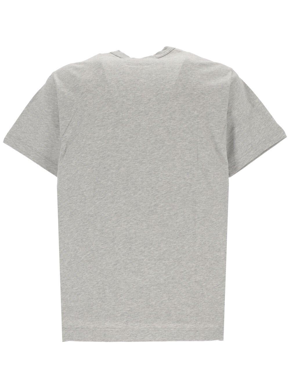 Shop Comme Des Garçons Logo Printed Crewneck T-shirt In Top Grey