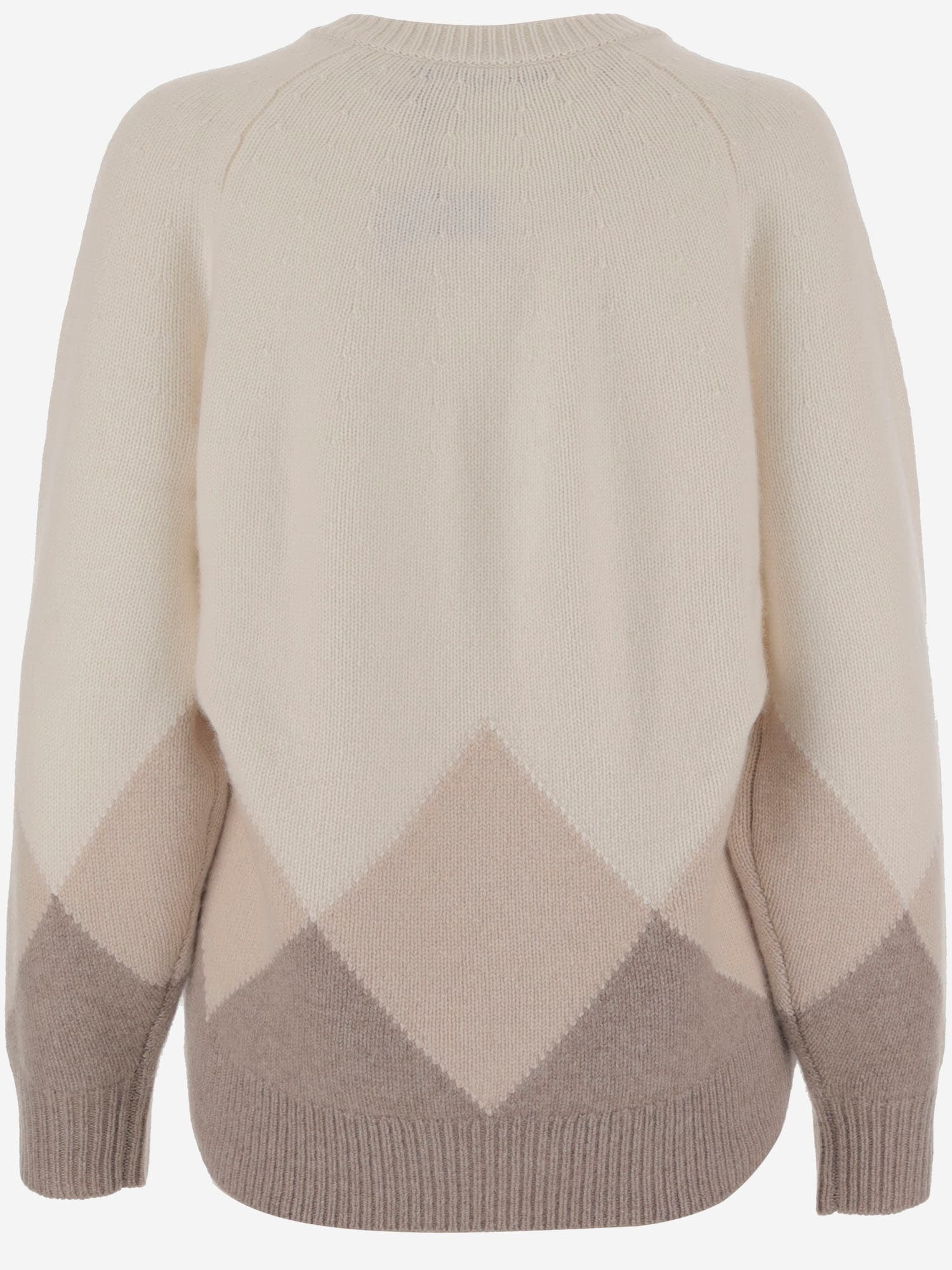 Arch4 Diamond-pattern Cashmere Sweater In Neutral