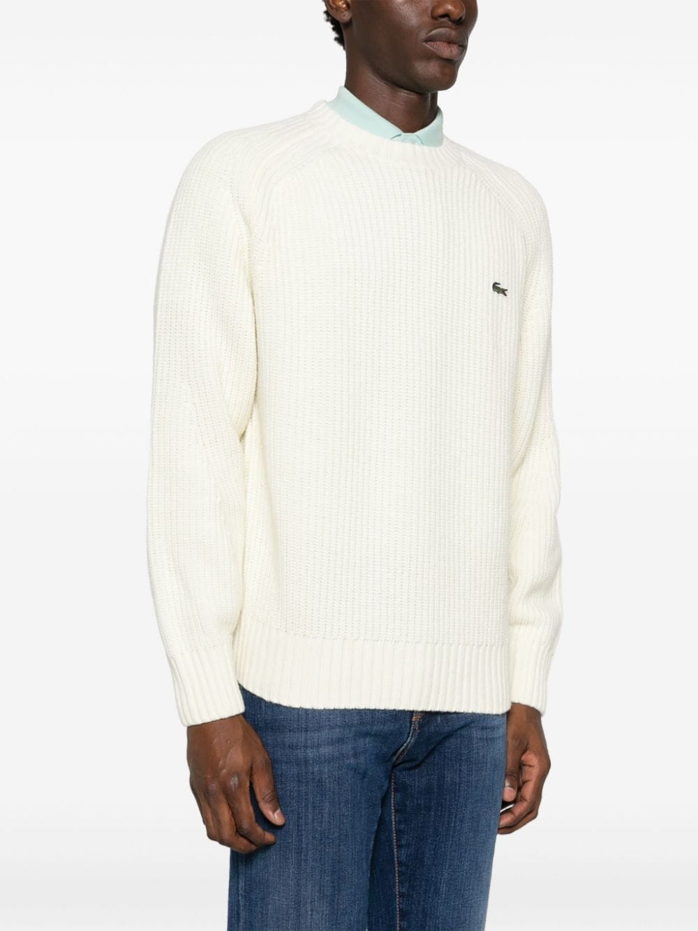 Shop Lacoste Sweater In White