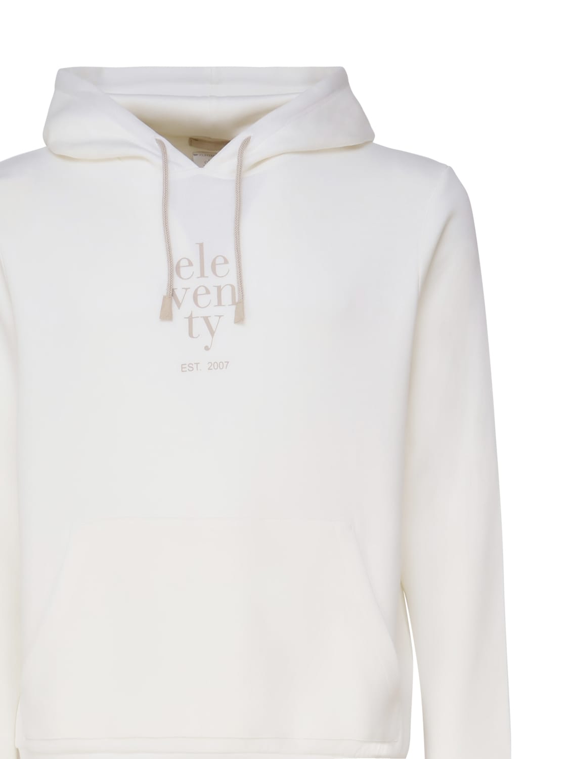 Shop Eleventy Sweatshirt With Logo In Ivory