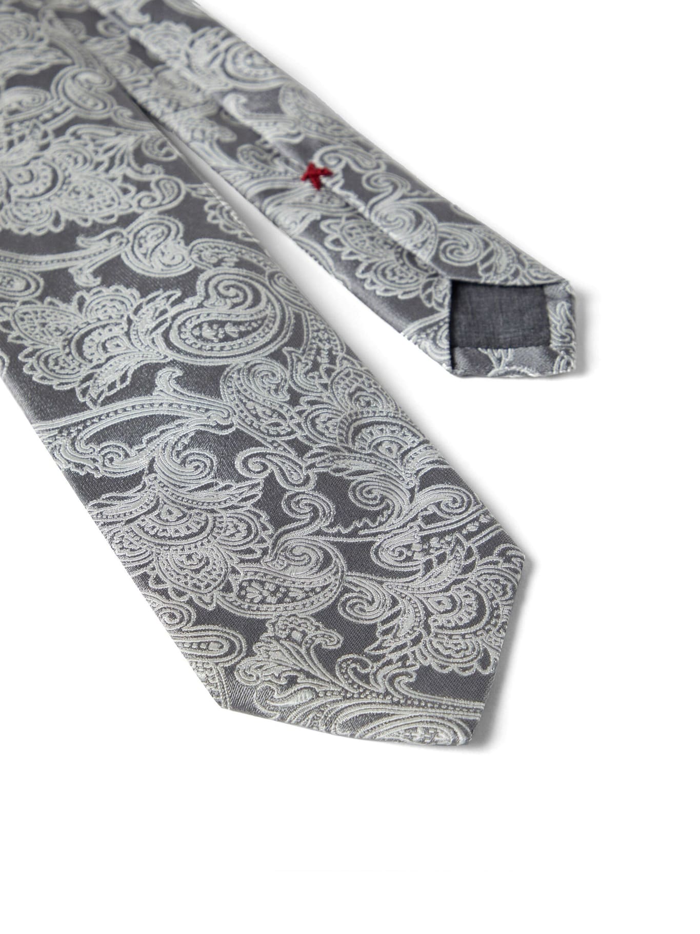 Shop Brunello Cucinelli Tie In Pearl