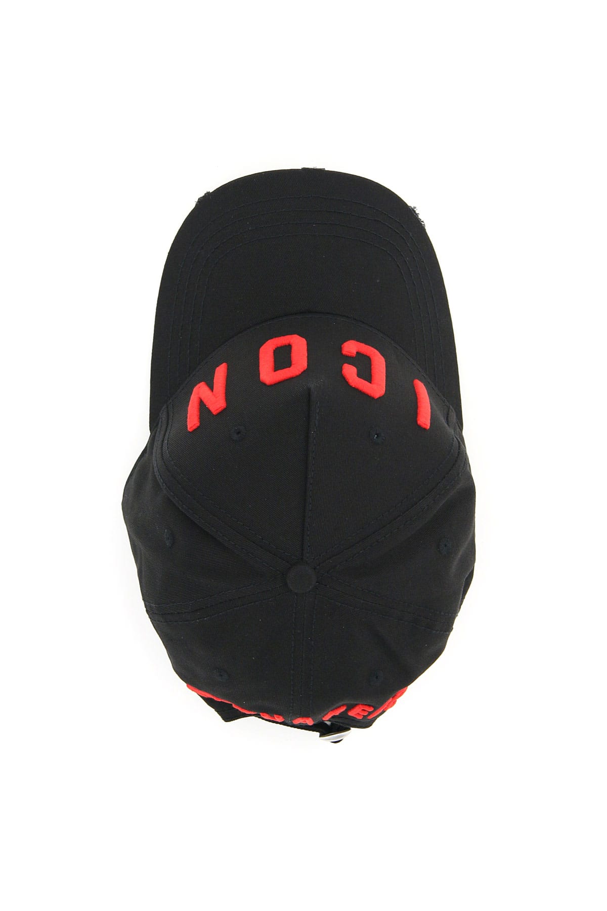 Shop Dsquared2 Icon Embossed Baseball Cap In Black Red