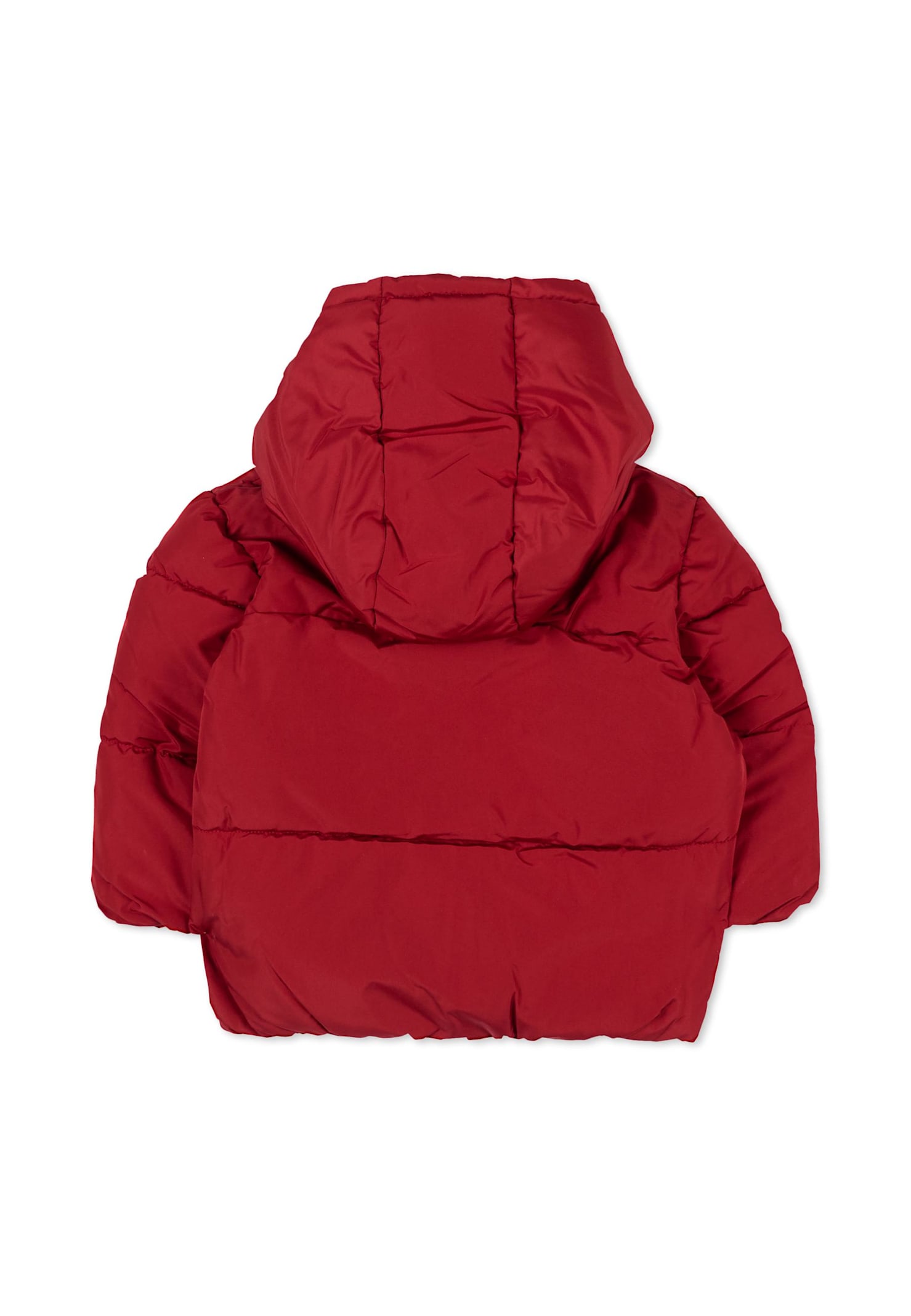 Hugo Boss Red Down Jacket For Baby Boy With Logo In Red