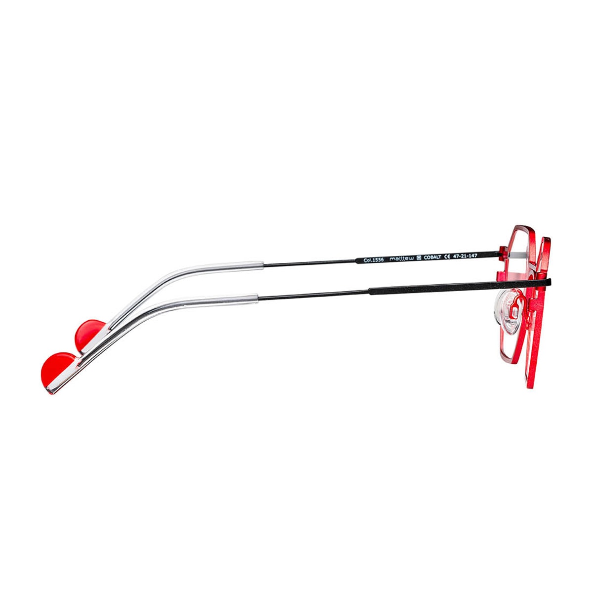 Matttew Cobalt 1556 Rosso Nero Glasses In Red