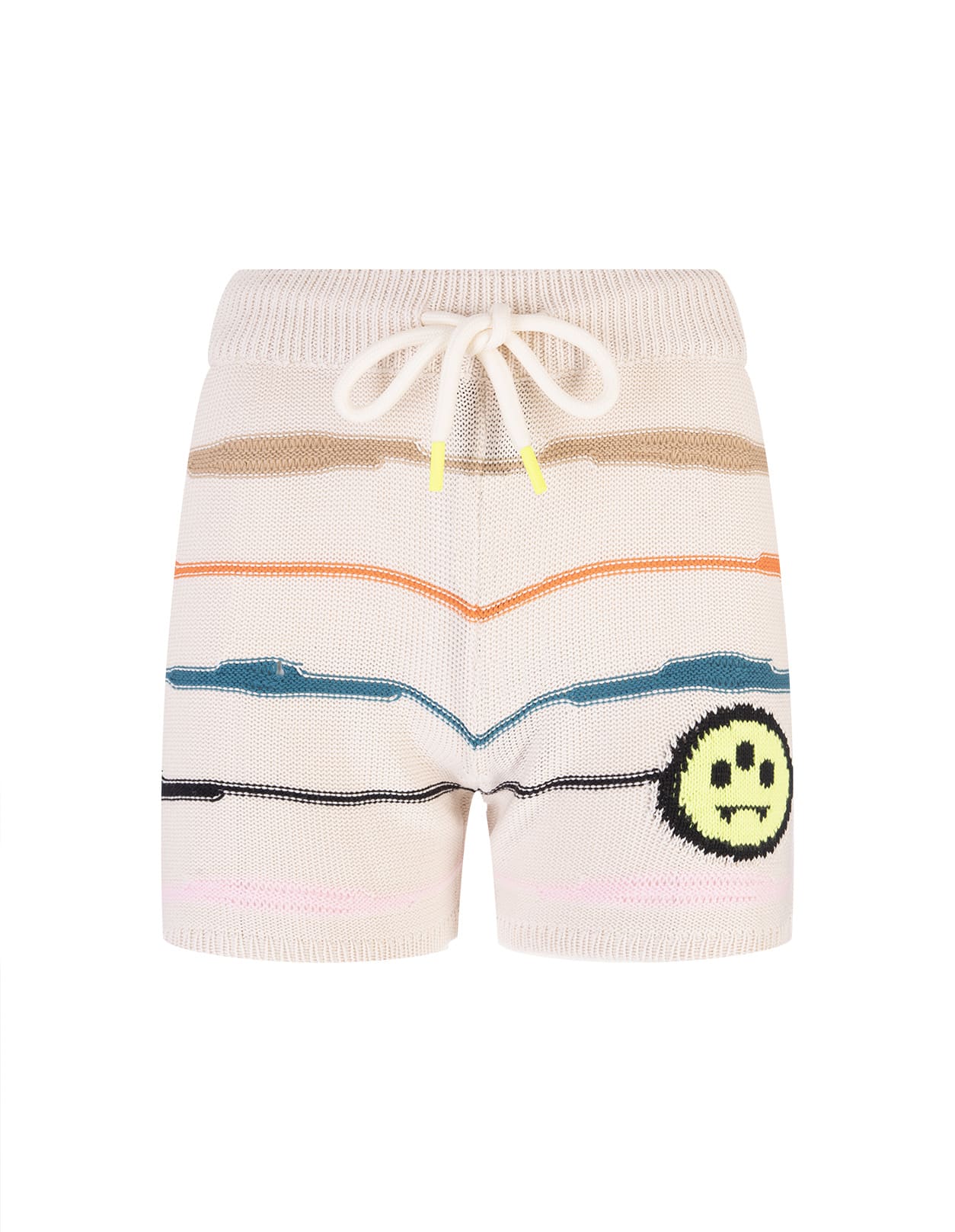 BARROW BUTTER SHORTS WITH LOGO AND MULTICOLOURED STRIPES
