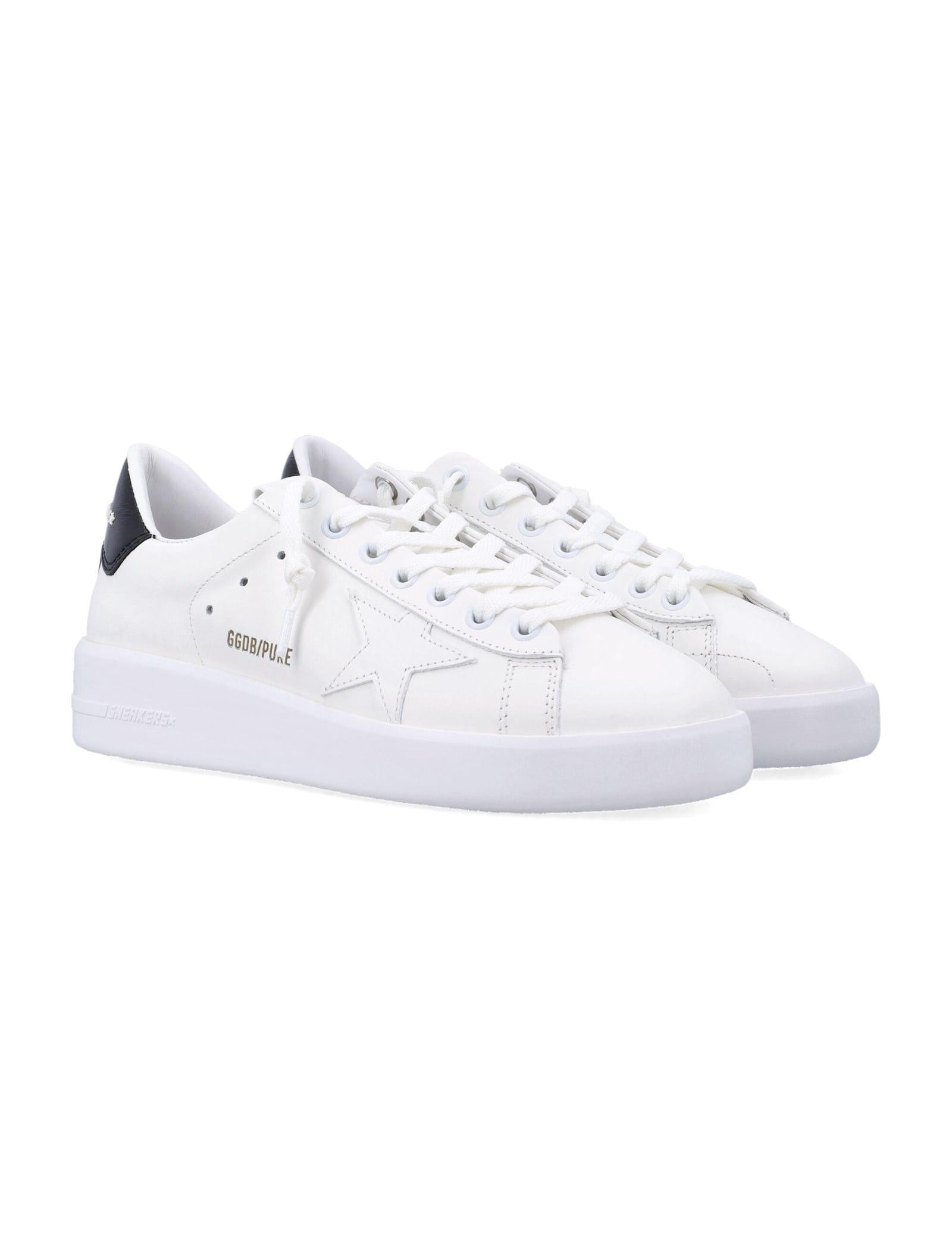 Golden Goose Pure Star White Leather Womans Sneakers In White