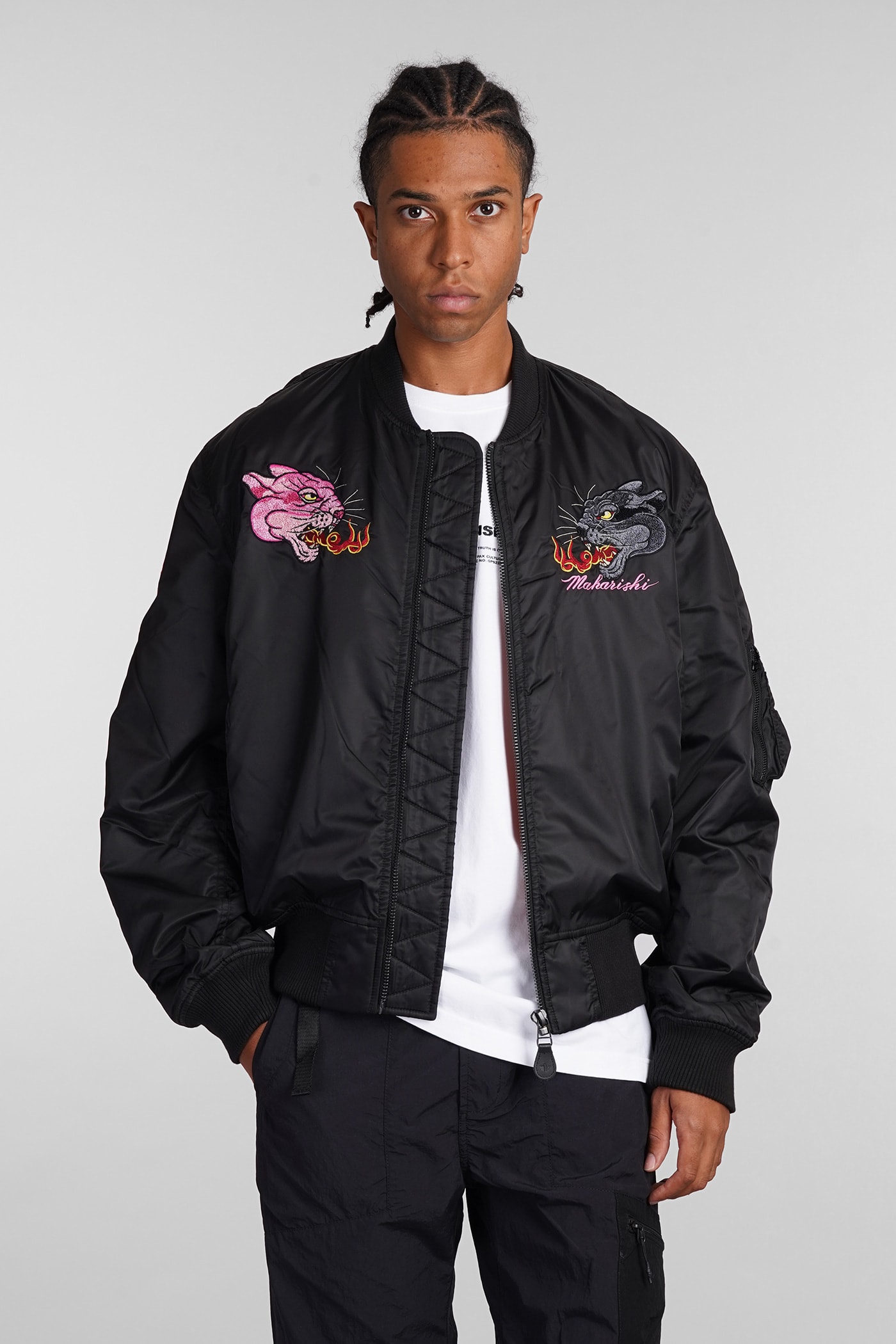 Ma1 Bomber In Black Nylon