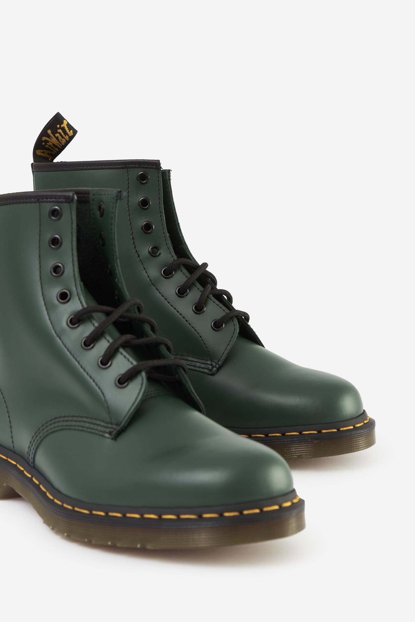 Dr. Martens' Dr. Martens Man Ankle Boots Green Size 11 Leather In Green
