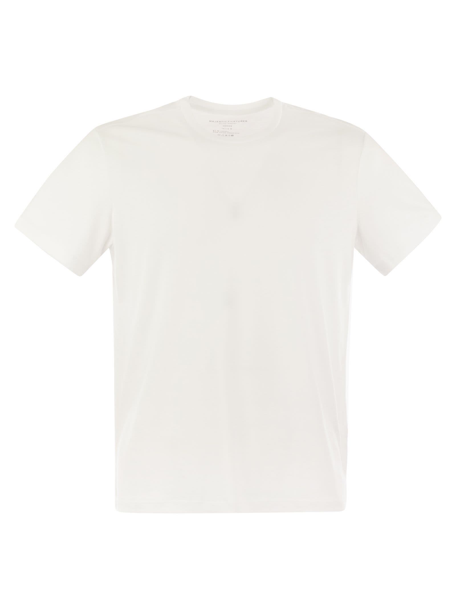 Short-sleeved T-shirt In Lyocell And Cotton