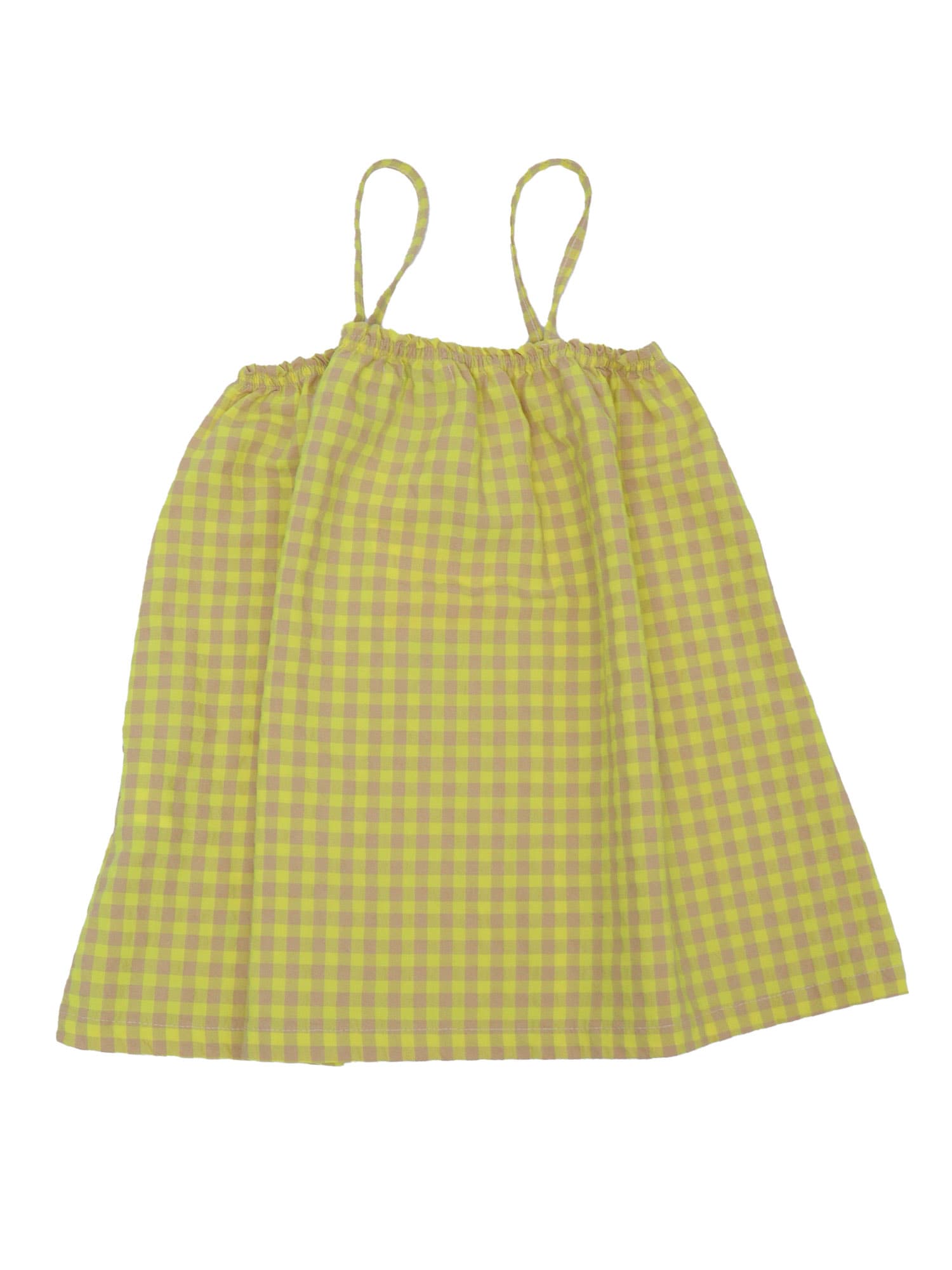 Bobo Choses Vichy Woven Top In Yellow