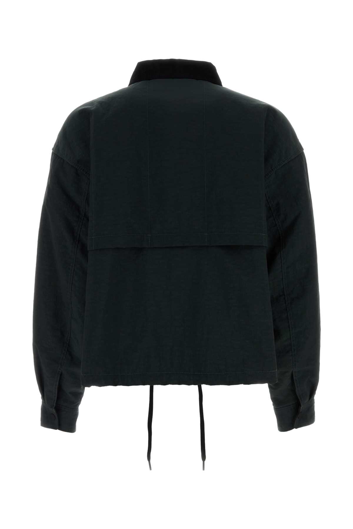 Refrigiwear Bottle Green Nylon Tobias Jacket In Black