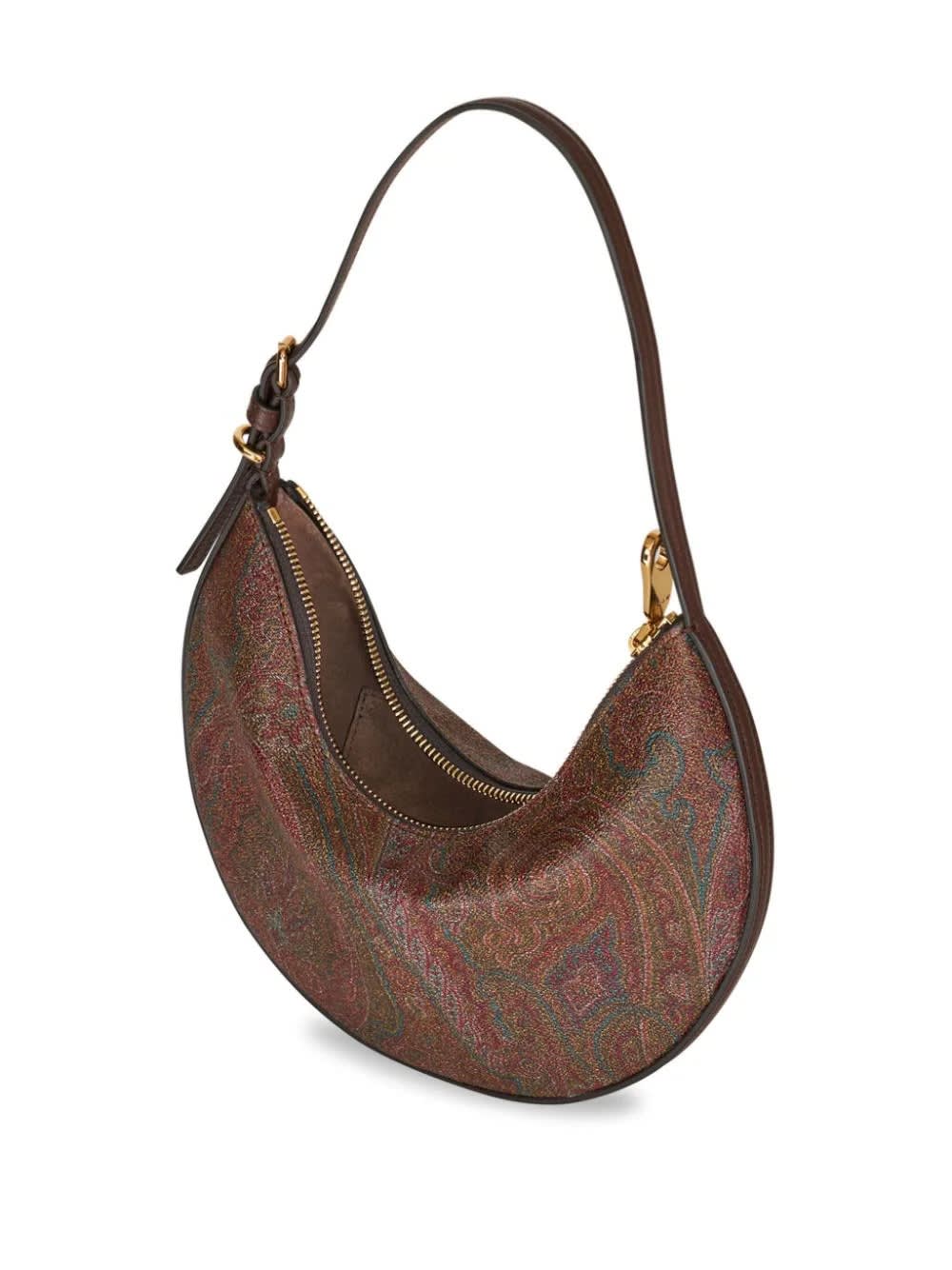 Shop Etro Small Essential Hobo Bag In Brown