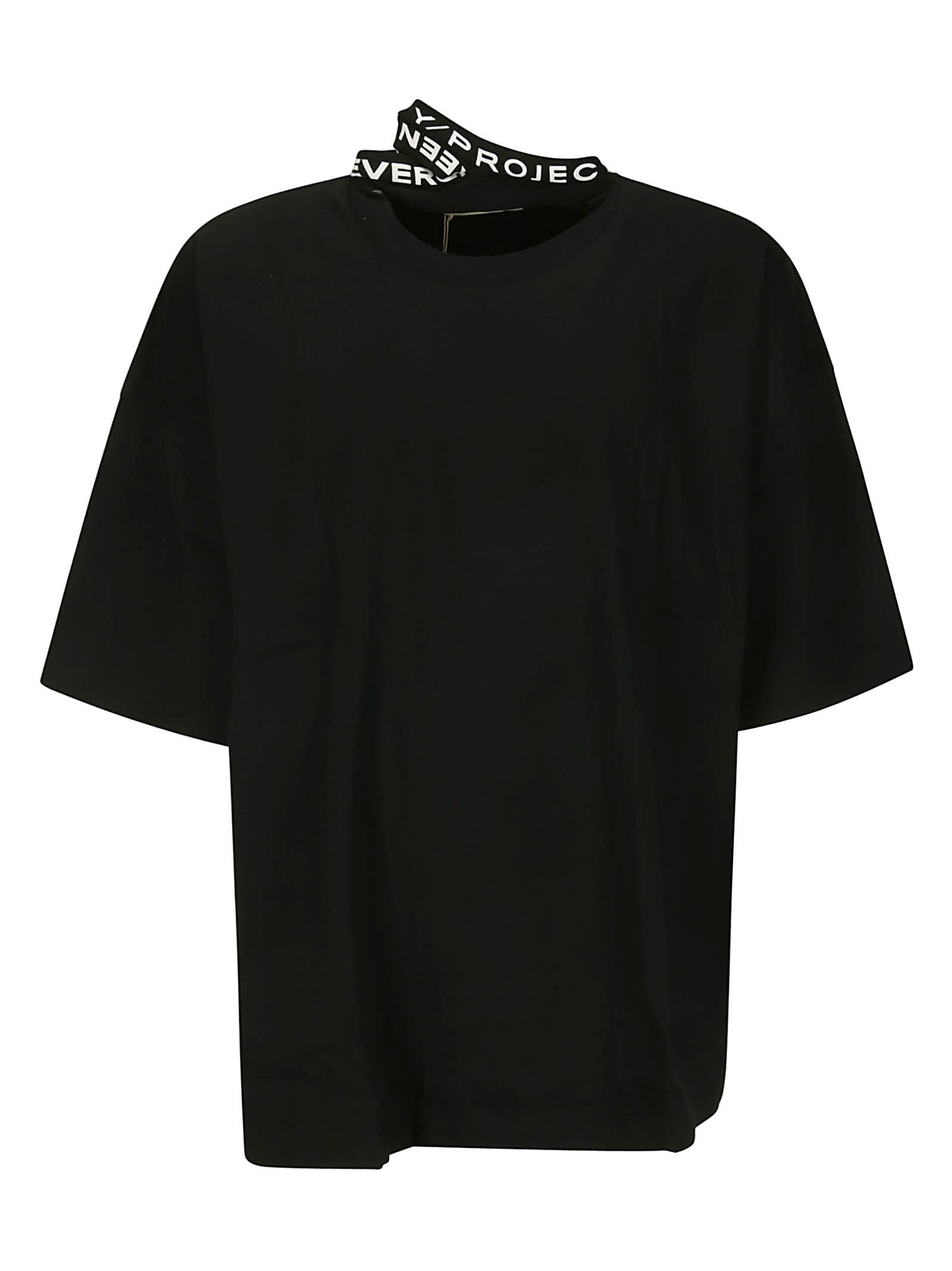 Shop Y/project Evergreen Triple Collar T-shirt In Evergreen Vintage Black