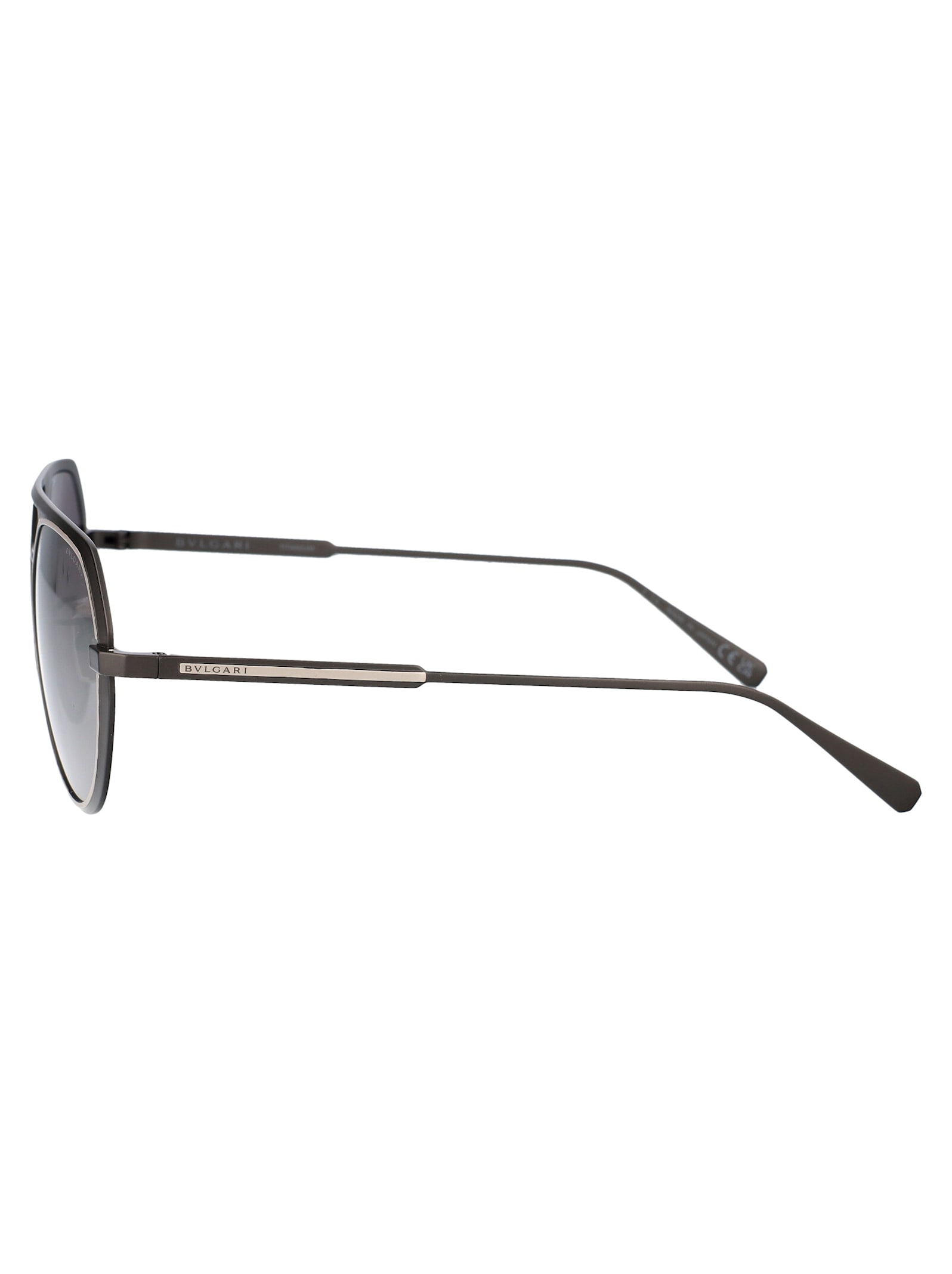 Shop Bulgari Octo Sunglasses In 15c Matte Light Ruthenium / Smoke Mirror