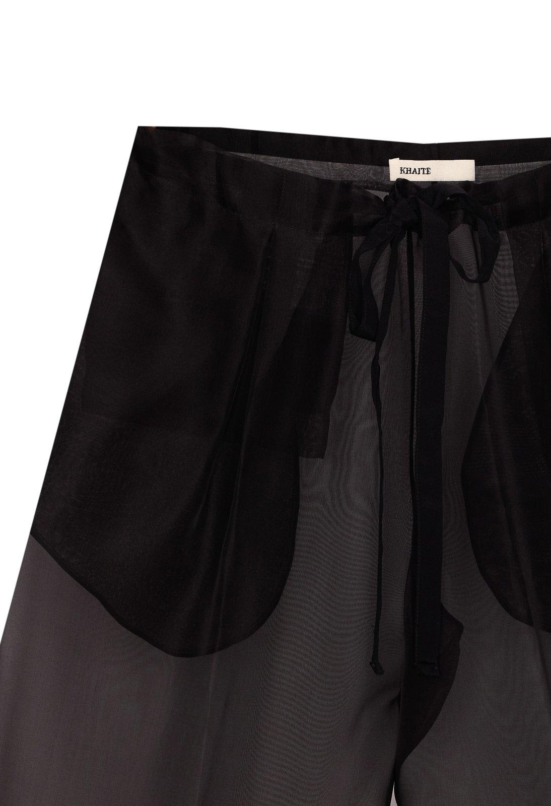 Khaite Trenton Silk Organza Sheer Pants