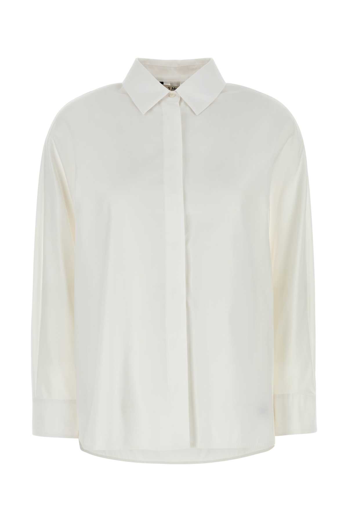 
S Max Mara White Cotton Conero Shirt