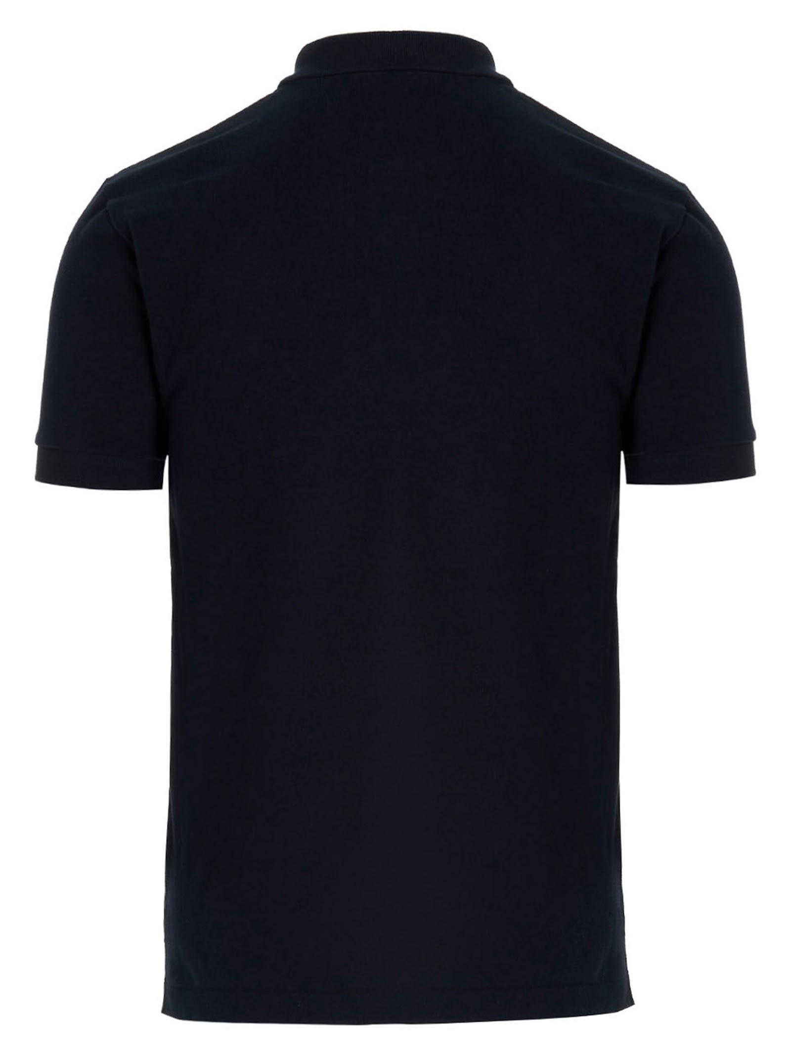 Shop Comme Des Garçons Play Logo Patch Polo Shirt In Blue