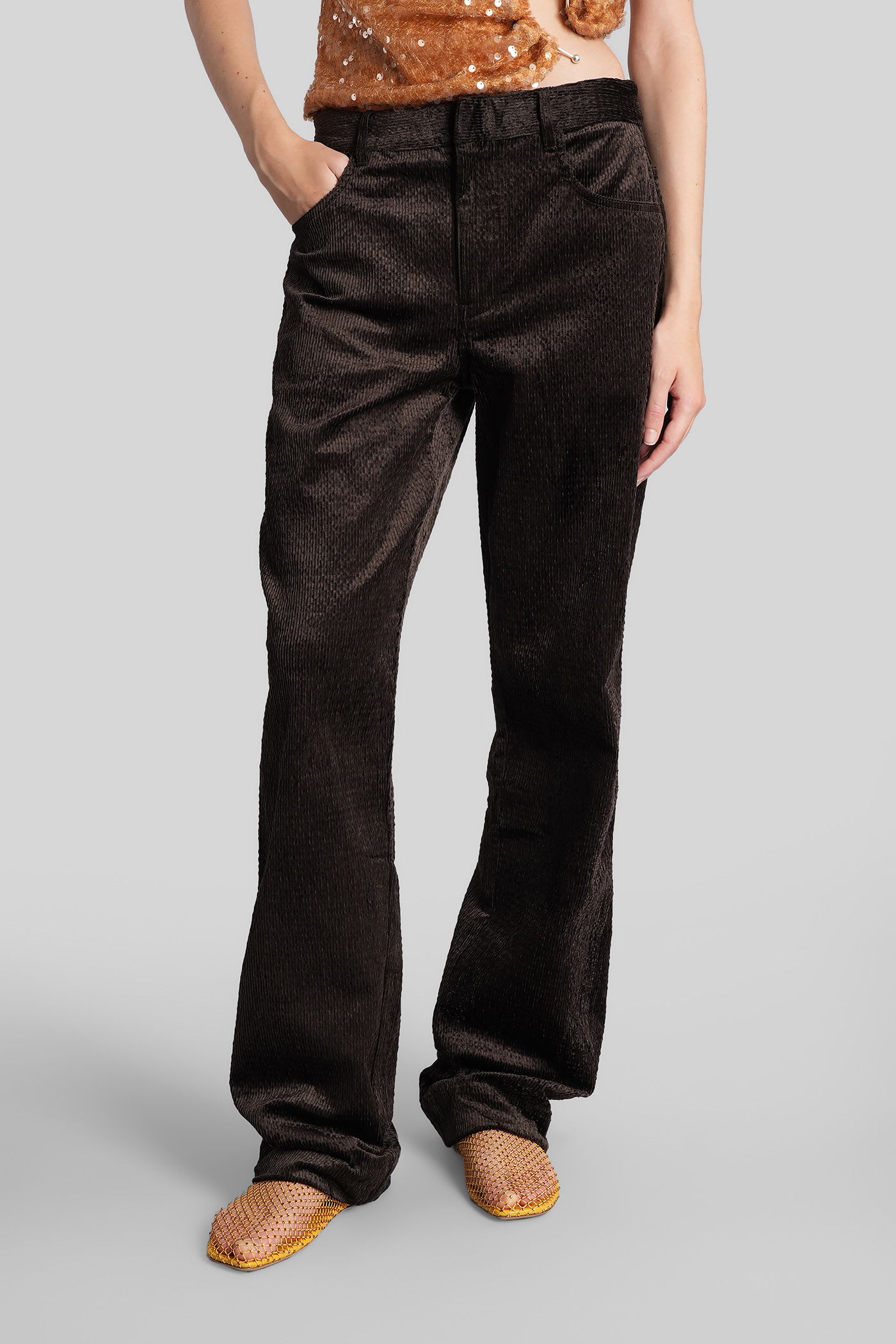 Christopher Esber Pants In Brown Cotton In Brown