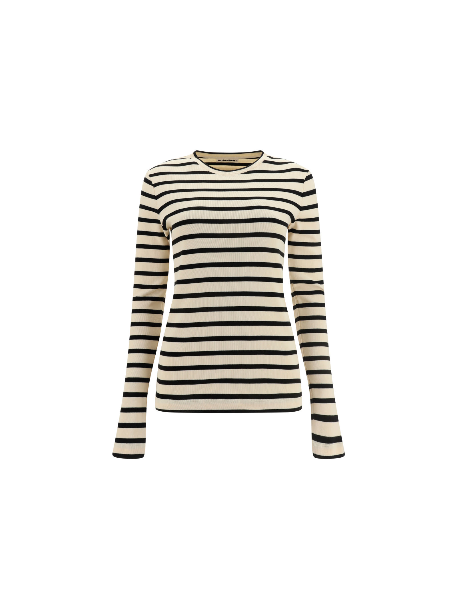 Shop Jil Sander Top In Bianco/nero