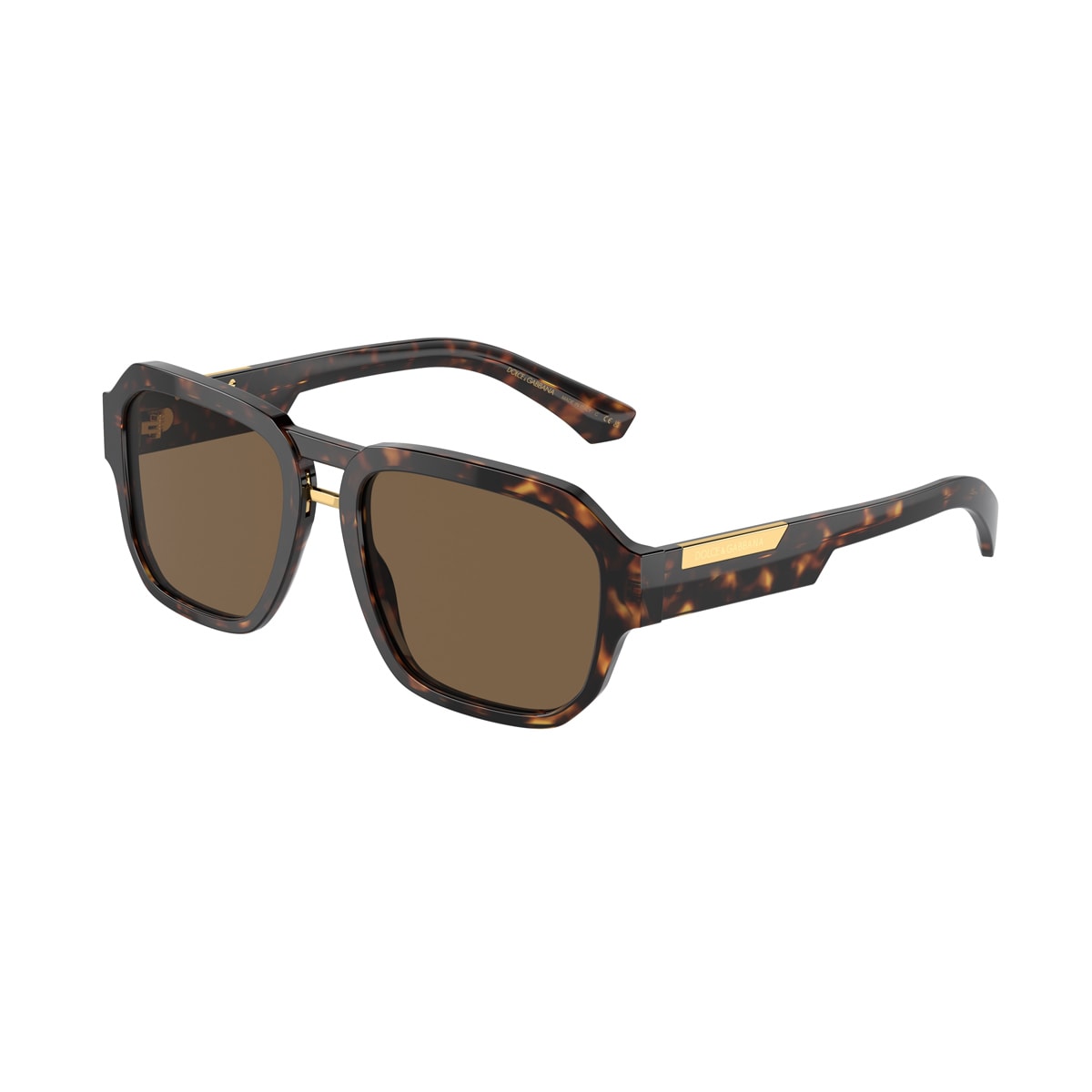 Shop Dolce &amp; Gabbana Eyewear Dg4464 Linea Mirror Logo 502/73 Havana Sunglasses In Marrone