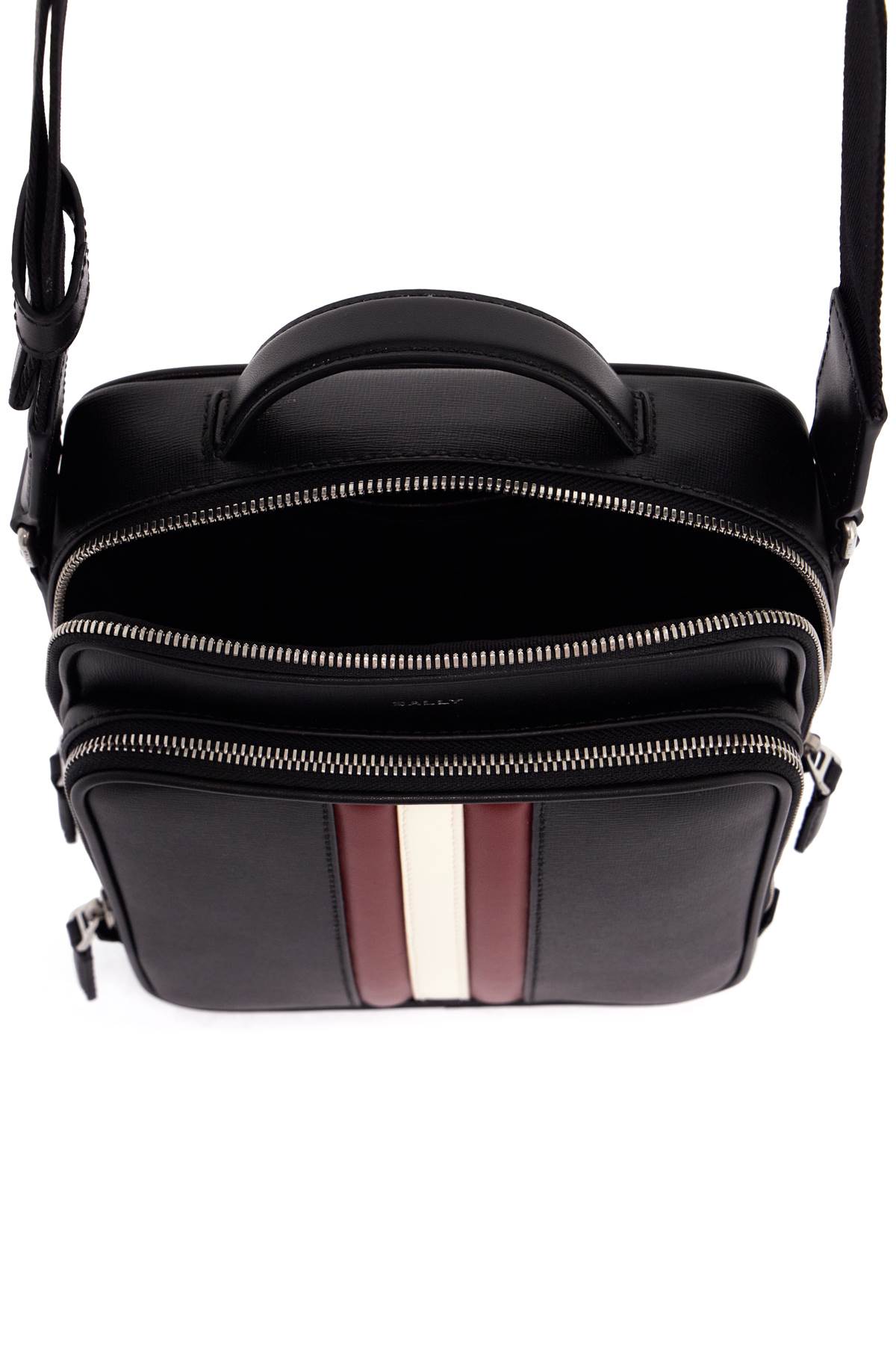 Bally Mythos Shoulder Bag In Black+red/bone+pall (black)