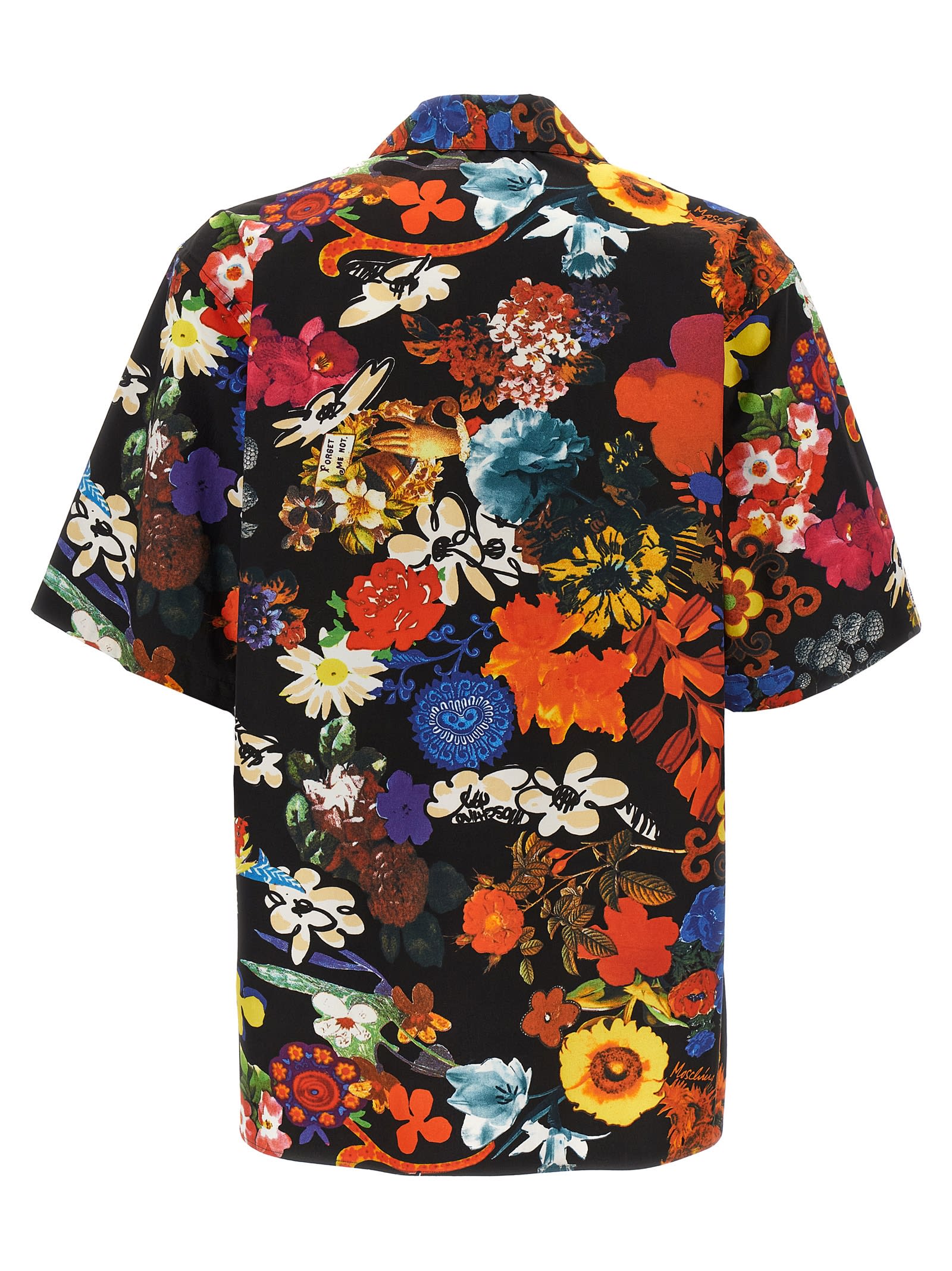 Shop Moschino Floral Print Shirt In 1888