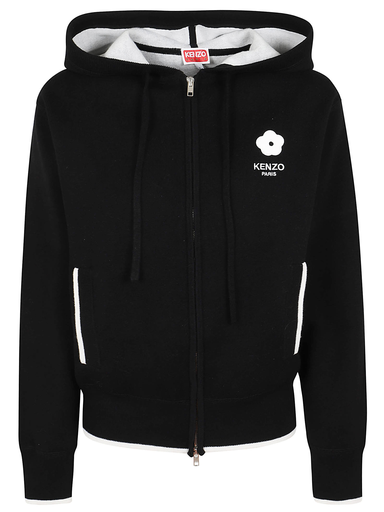 Shop Kenzo Rws Boke 2.0 Full Zip Hoodie In J Black