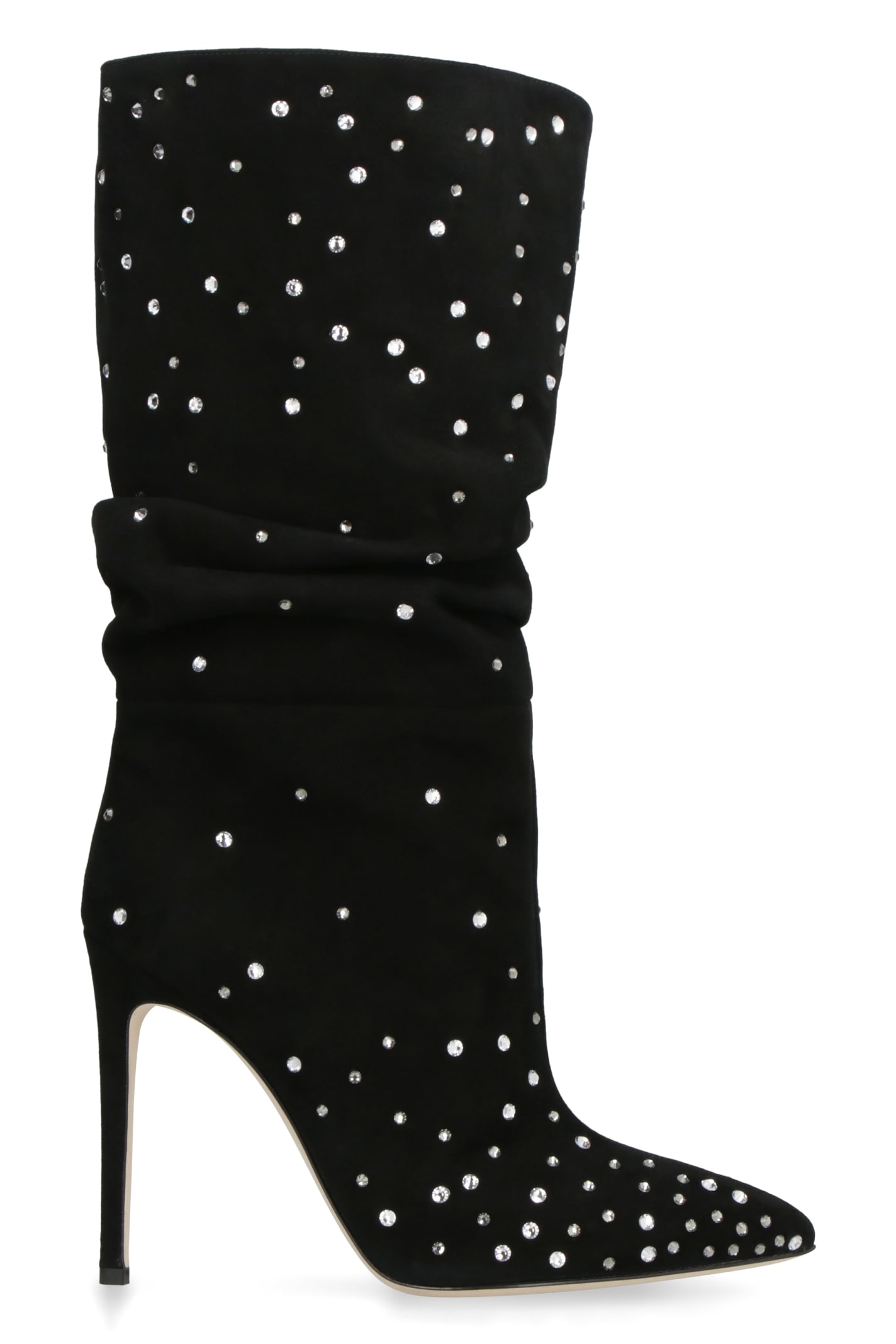 Shop Paris Texas Holly Suede Knee High Boots In Black Diamond