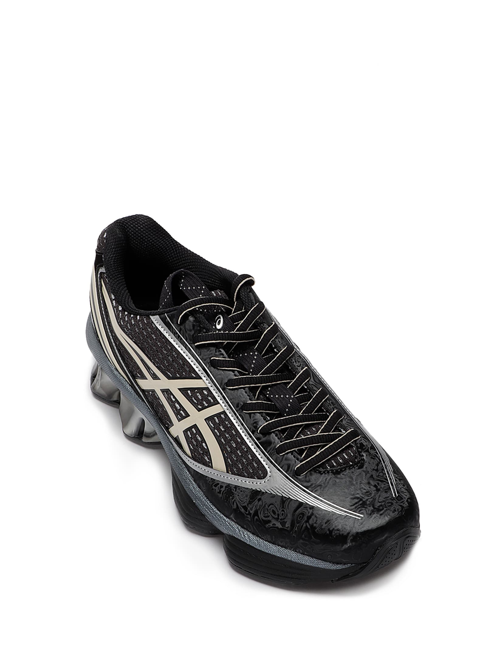 Asics Gel Kinetic Fluent Sneakers With Textured Upper And Sculpted Design In Gray