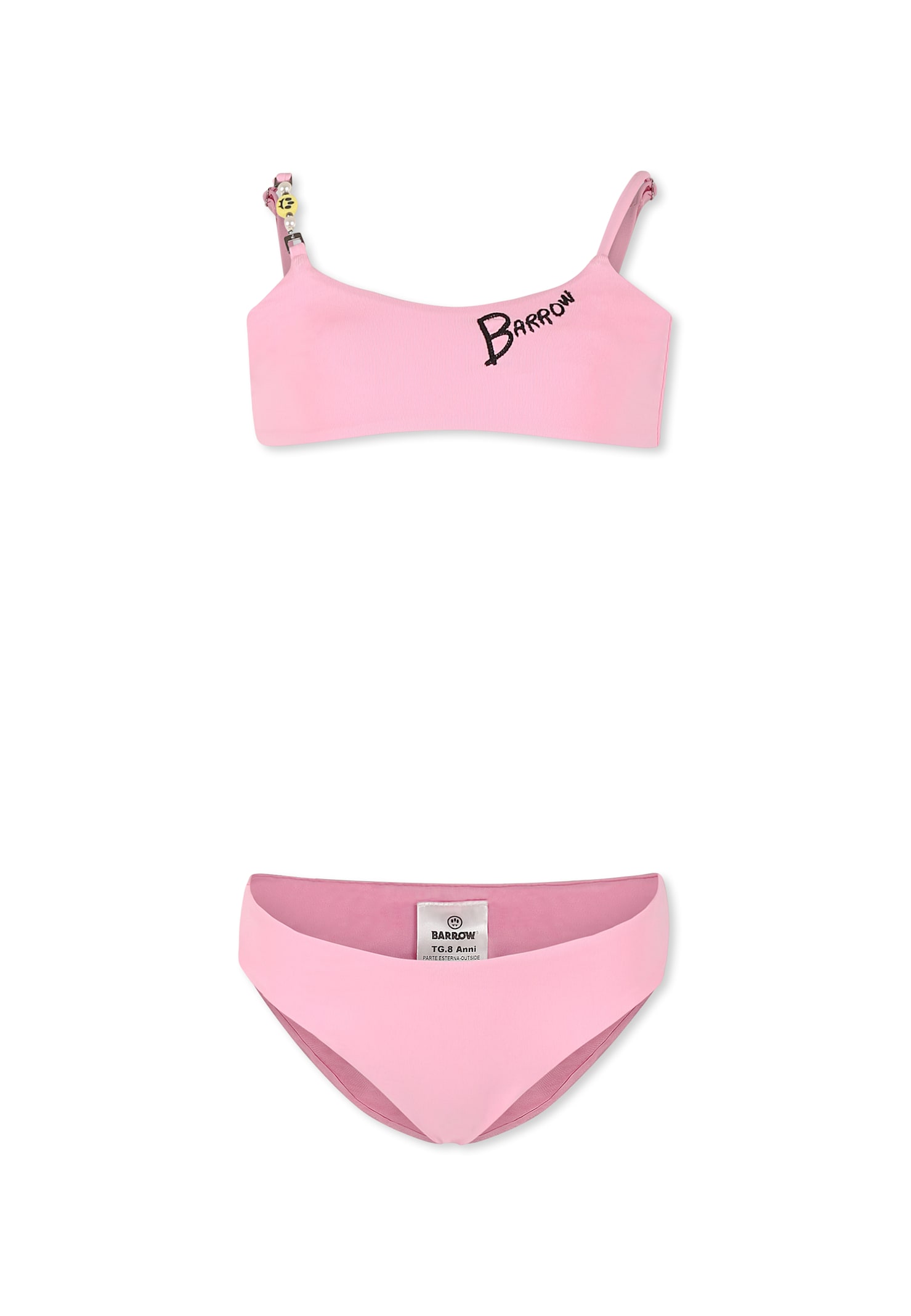 Barrow Pink Bikini For Girl With Logo In Pink