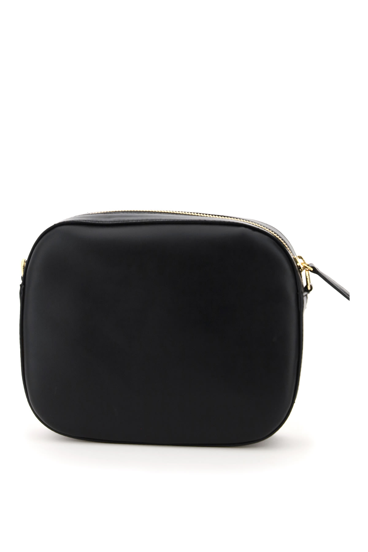 Shop Stella Mccartney Camera Bag With Perforated Stella Logo In Black (black)