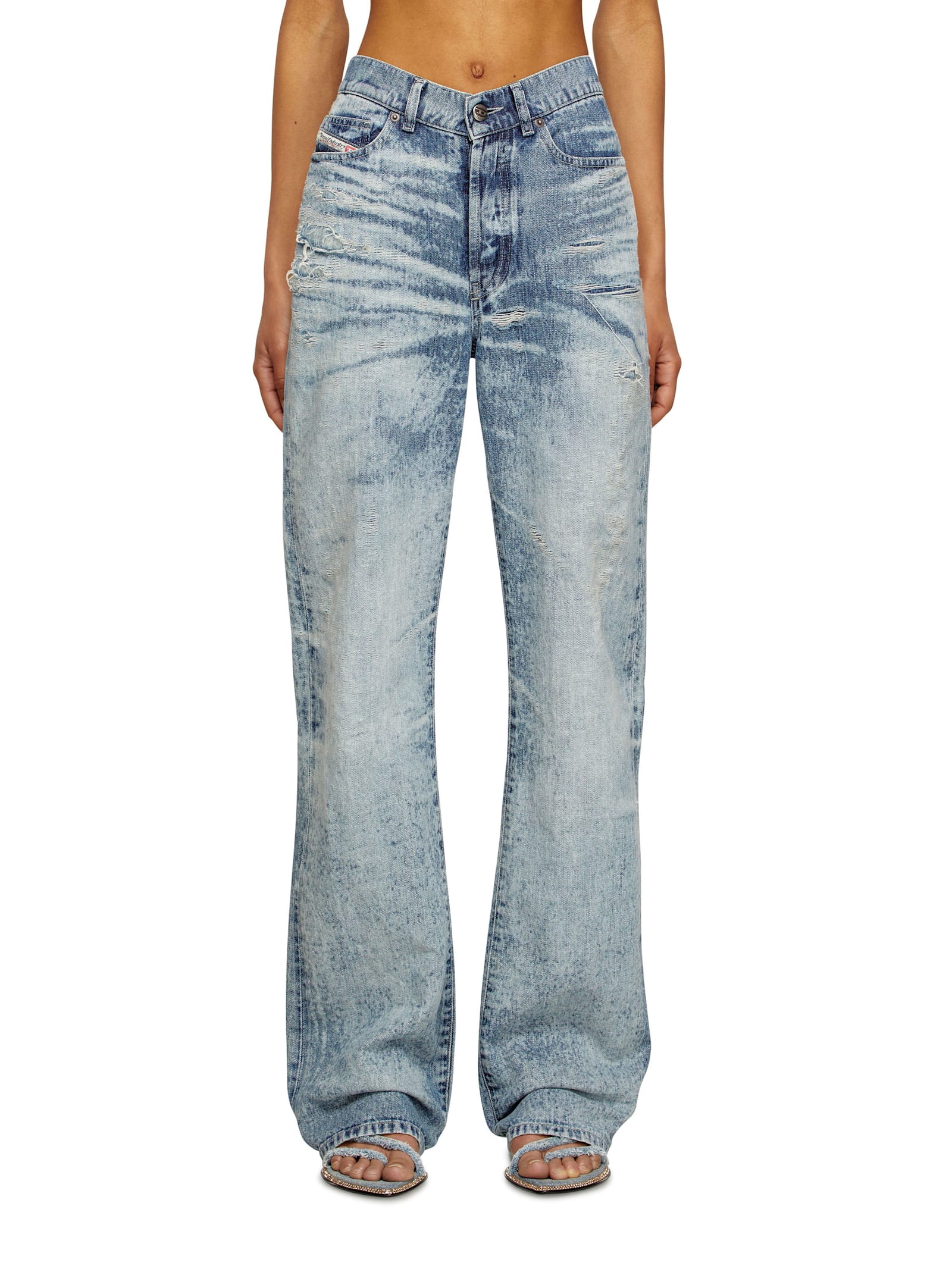 Diesel 1971 D-sent Jeans With Distressed Effect In Multi
