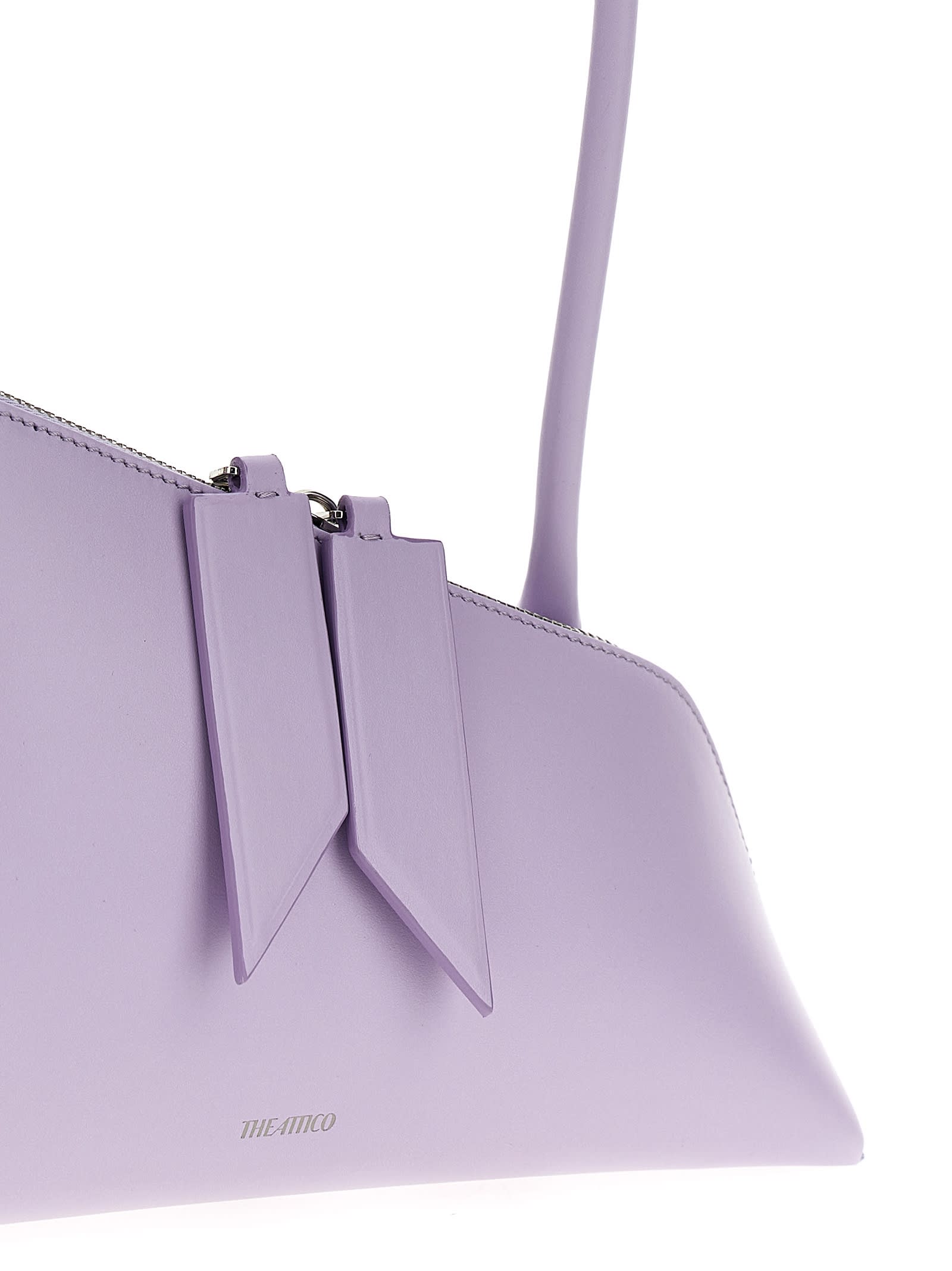 Shop Attico Sunrise Shoulder Bag In Lilac