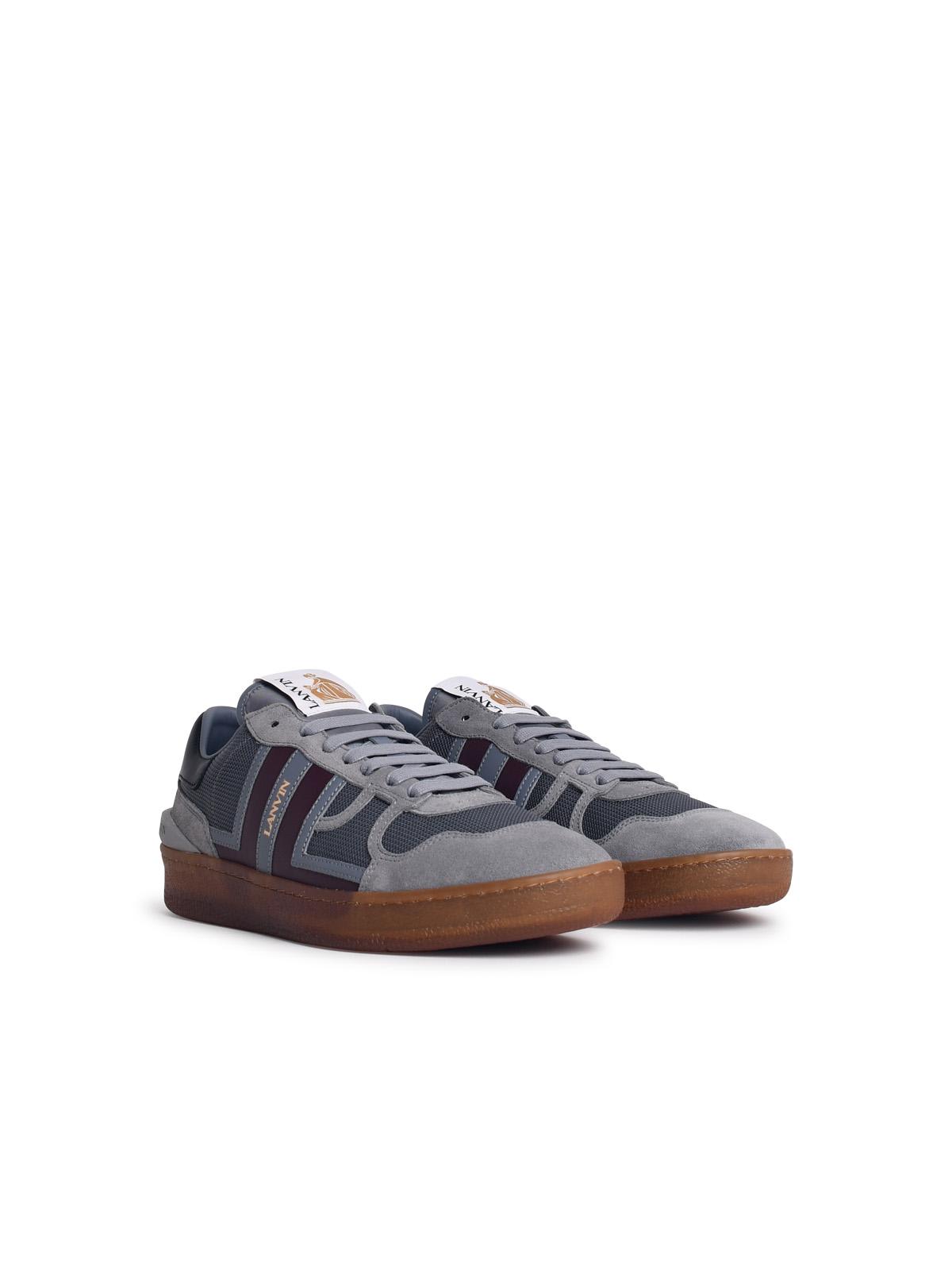 Lanvin Clay Grey Leather Blend Sneakers
