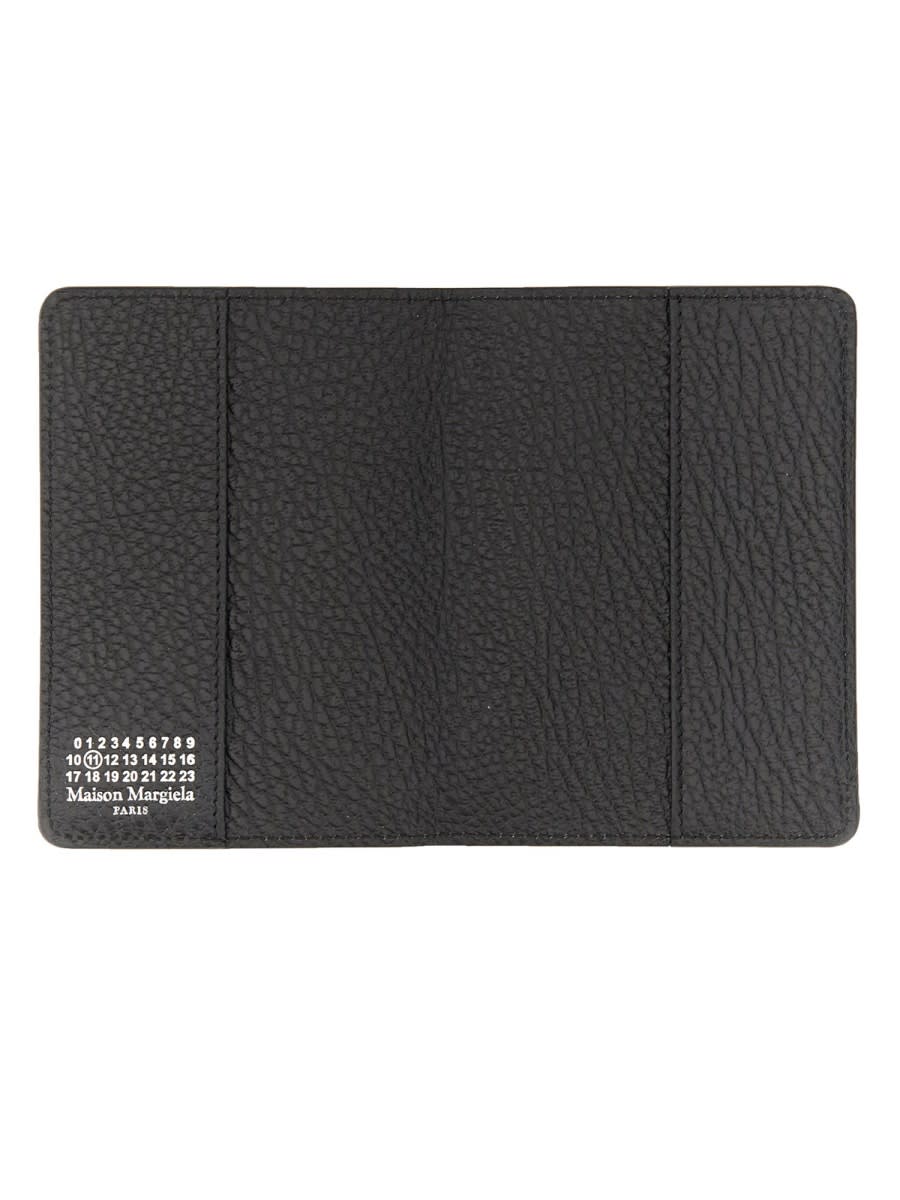 Maison Margiela Four Stitches Passport Holder In Black